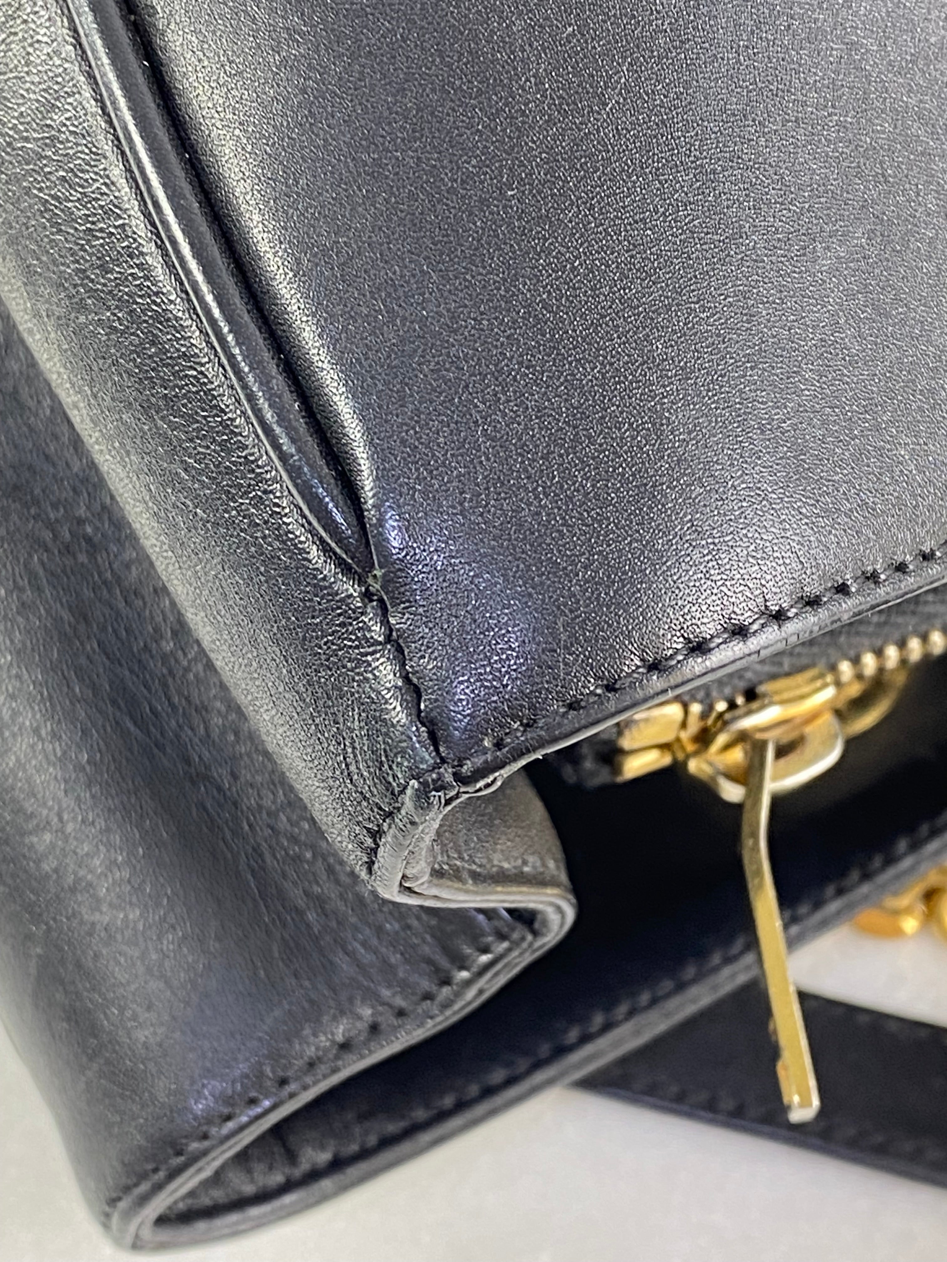 YSL Black Monogram Shopper Tote Bag
