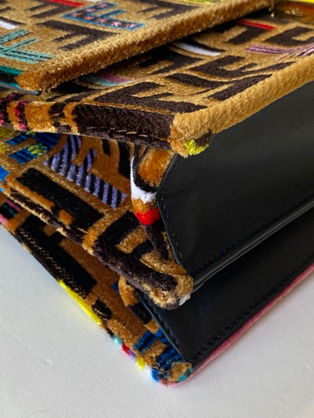 Fendi Multicolor Velvet Kan I Top Handle Bag-handbag-Fendi-The Closet Egypt