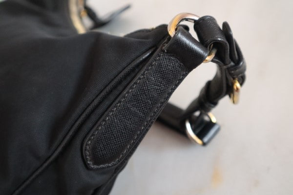 Prada Black Nylon Hobo Bag-handbag-Prada-The Closet Egypt