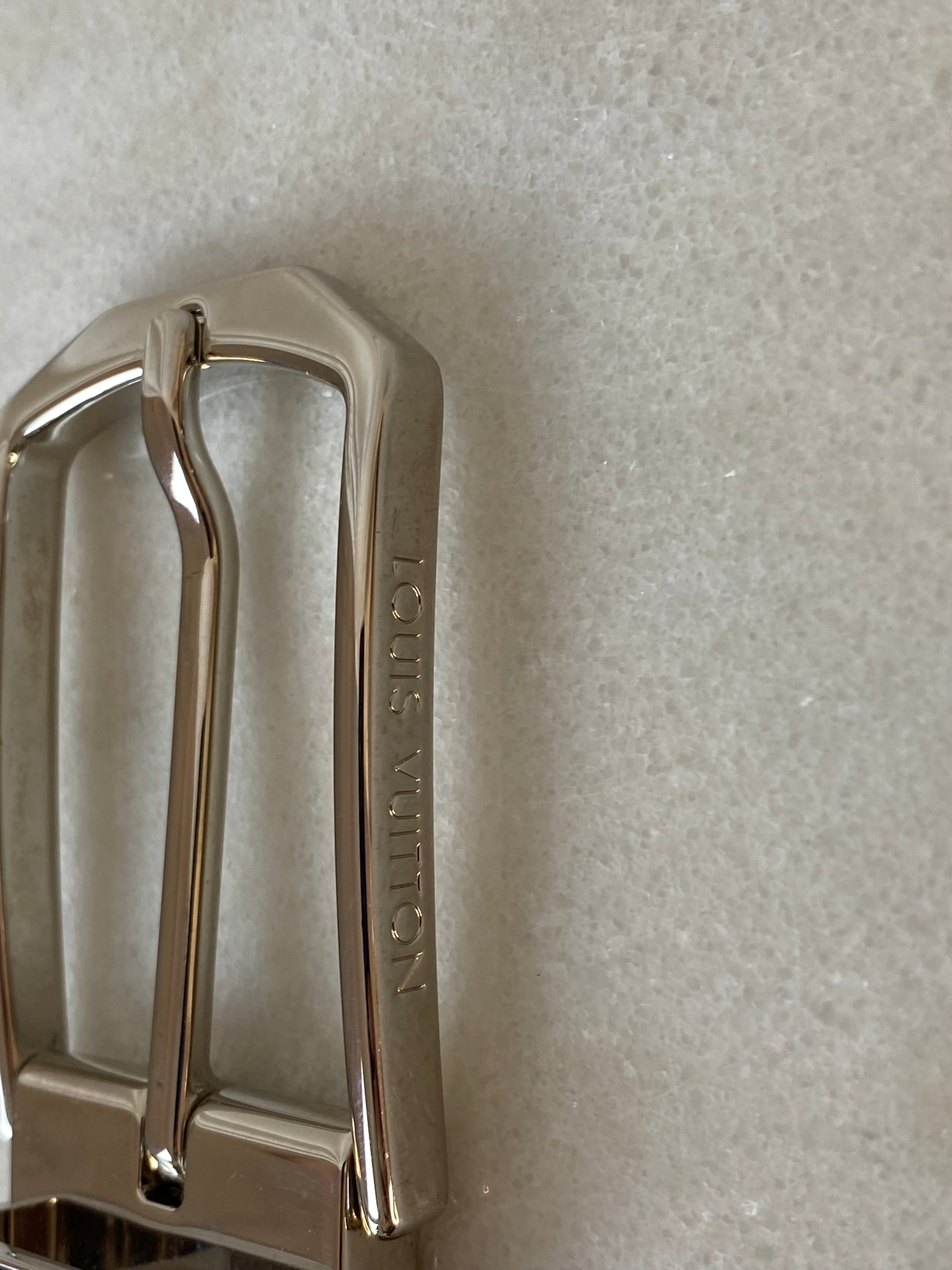 Louis Vuitton Black Smooth Slender Reversible Belt 38-Belt-Louis Vuitton-The Closet Egypt