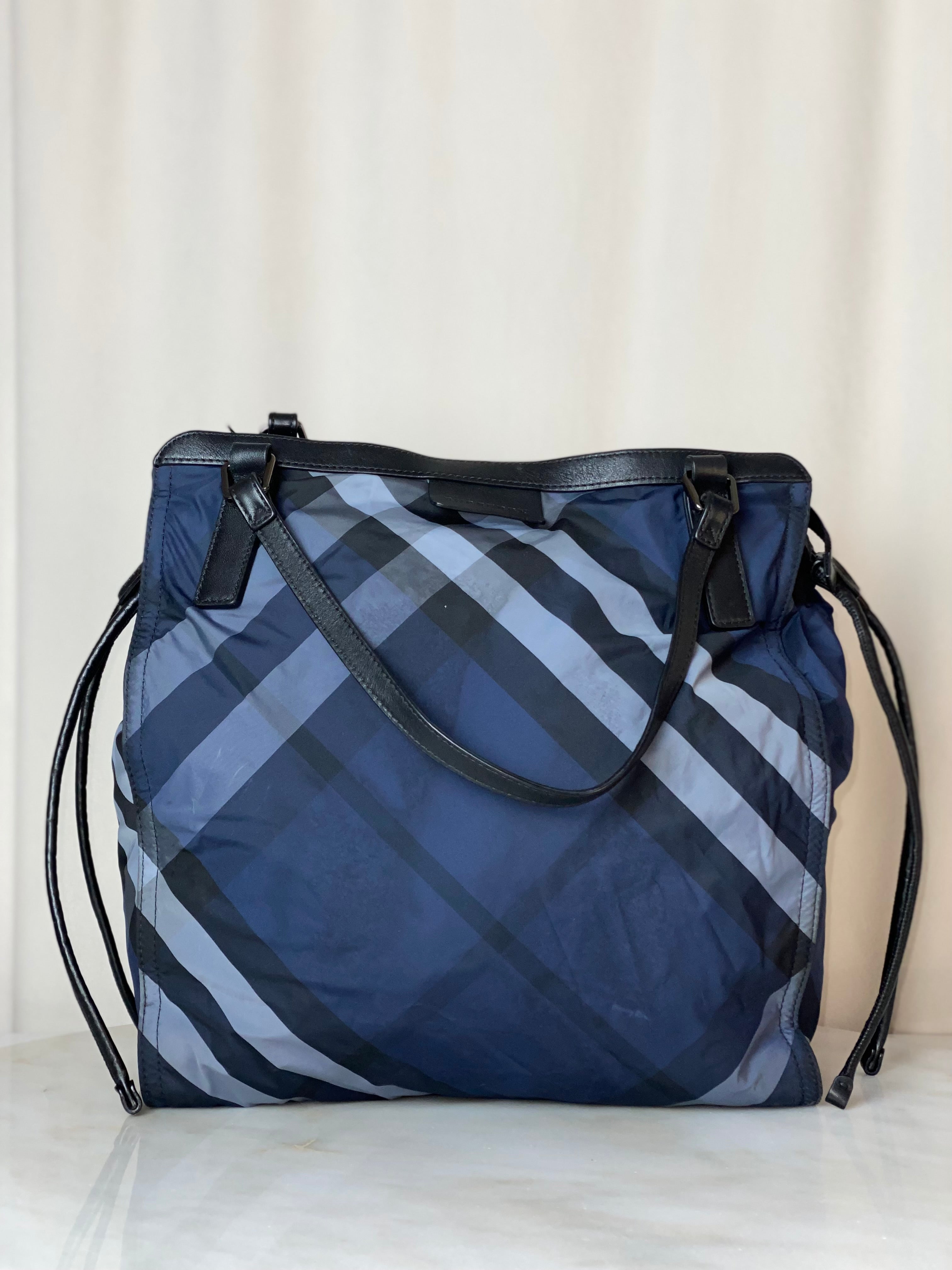 Burberry Bicolor Beat Check Nylon Shoulder Bag-handbag-Burberry-The Closet Egypt