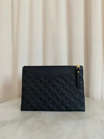 Louis Vuitton Black Monogram Empreinte Daily Pouch-Pouch-Louis Vuitton-The Closet Egypt