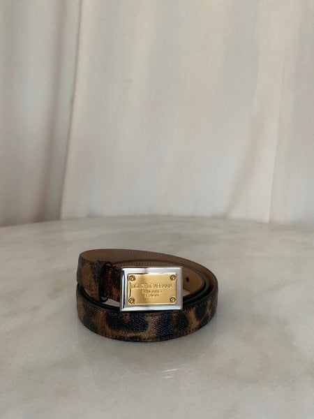Dolce & Gabbana Leopard Belt 32-Belt-Dolce & Gabbana-The Closet Egypt