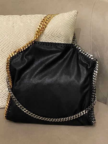 Stella Mccartney Black Falabella Tote Chain Bag-handbag-Stella Mccartney-The Closet Egypt