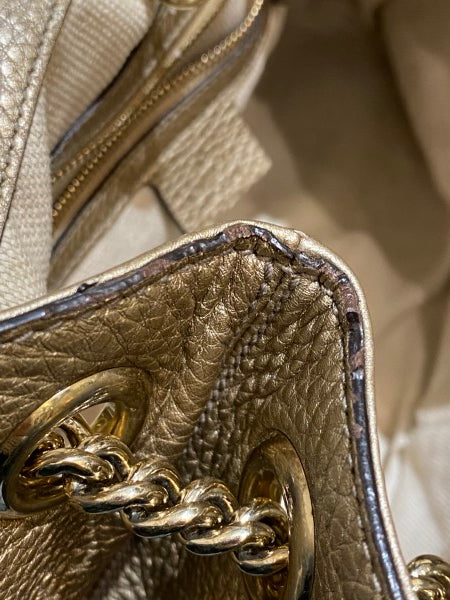 Gucci Champagne Soho Tassel Medium Chain Bag-handbag-Gucci-The Closet Egypt