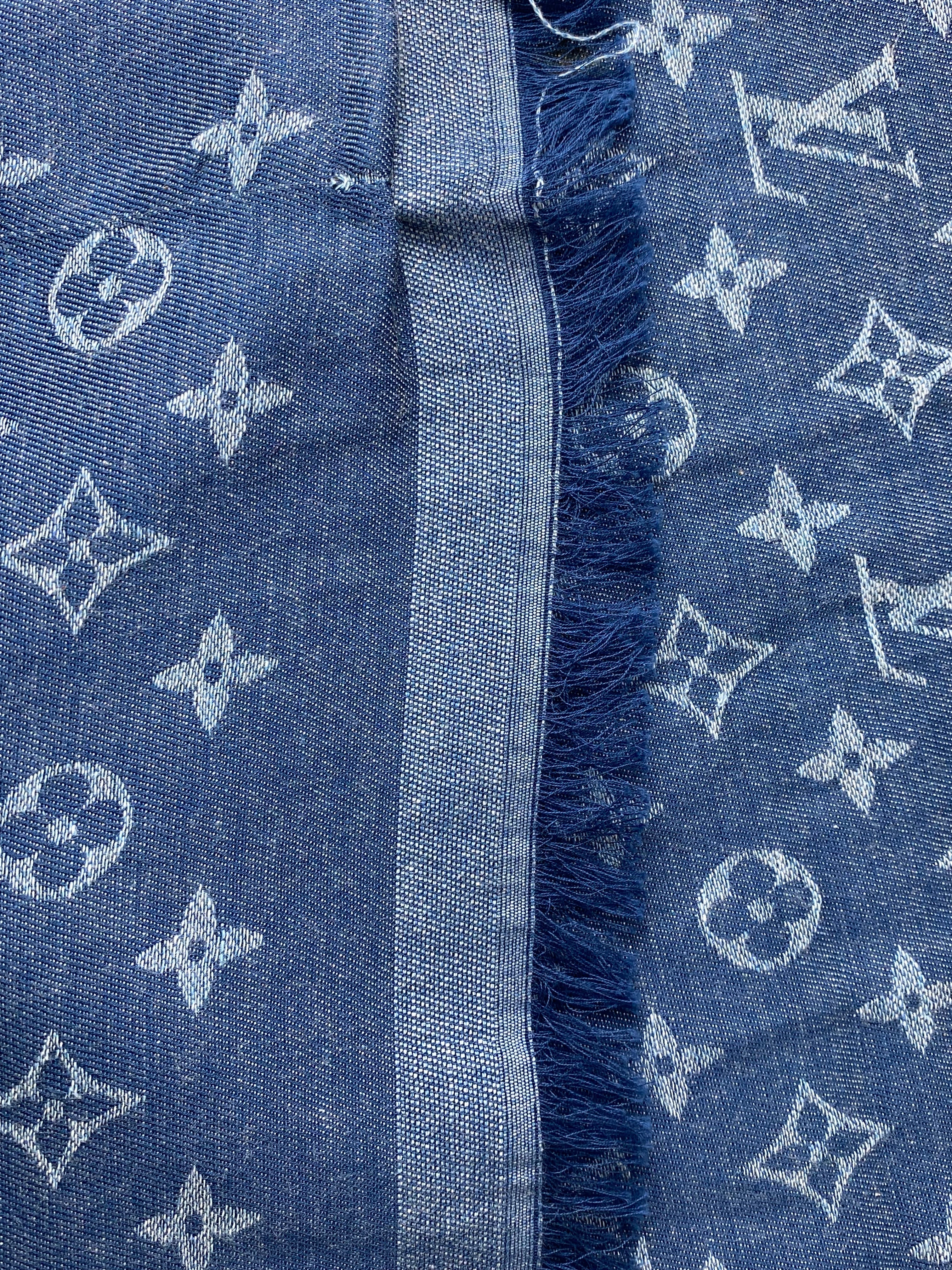 Louis Vuitton Monogram Denim Rectangle Long Scarf-Scarf-Louis Vuitton-The Closet Egypt