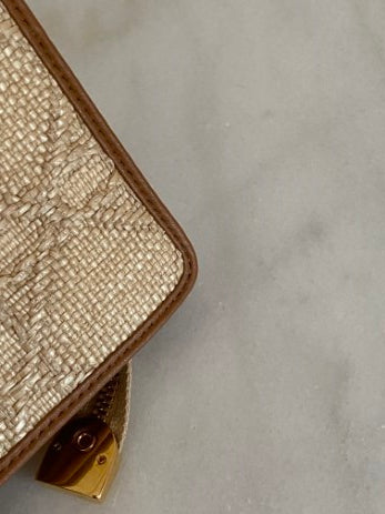 Christian Dior Natural Cannage Blue The 30 Montaigne Dea Pouch-Pouch-Christian Dior-The Closet Egypt