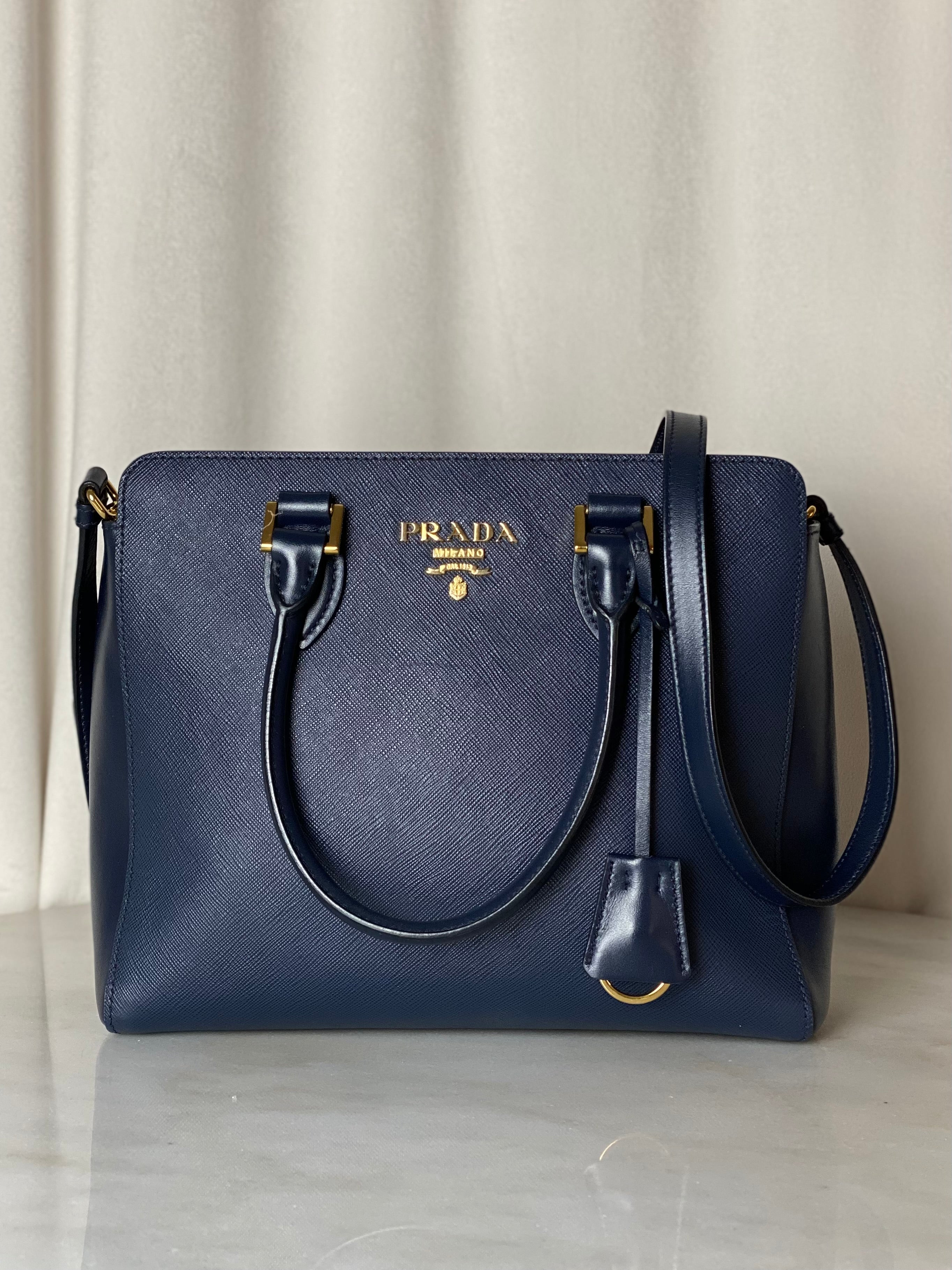 Prada Navy Tote Bag-handbag-Prada-The Closet Egypt