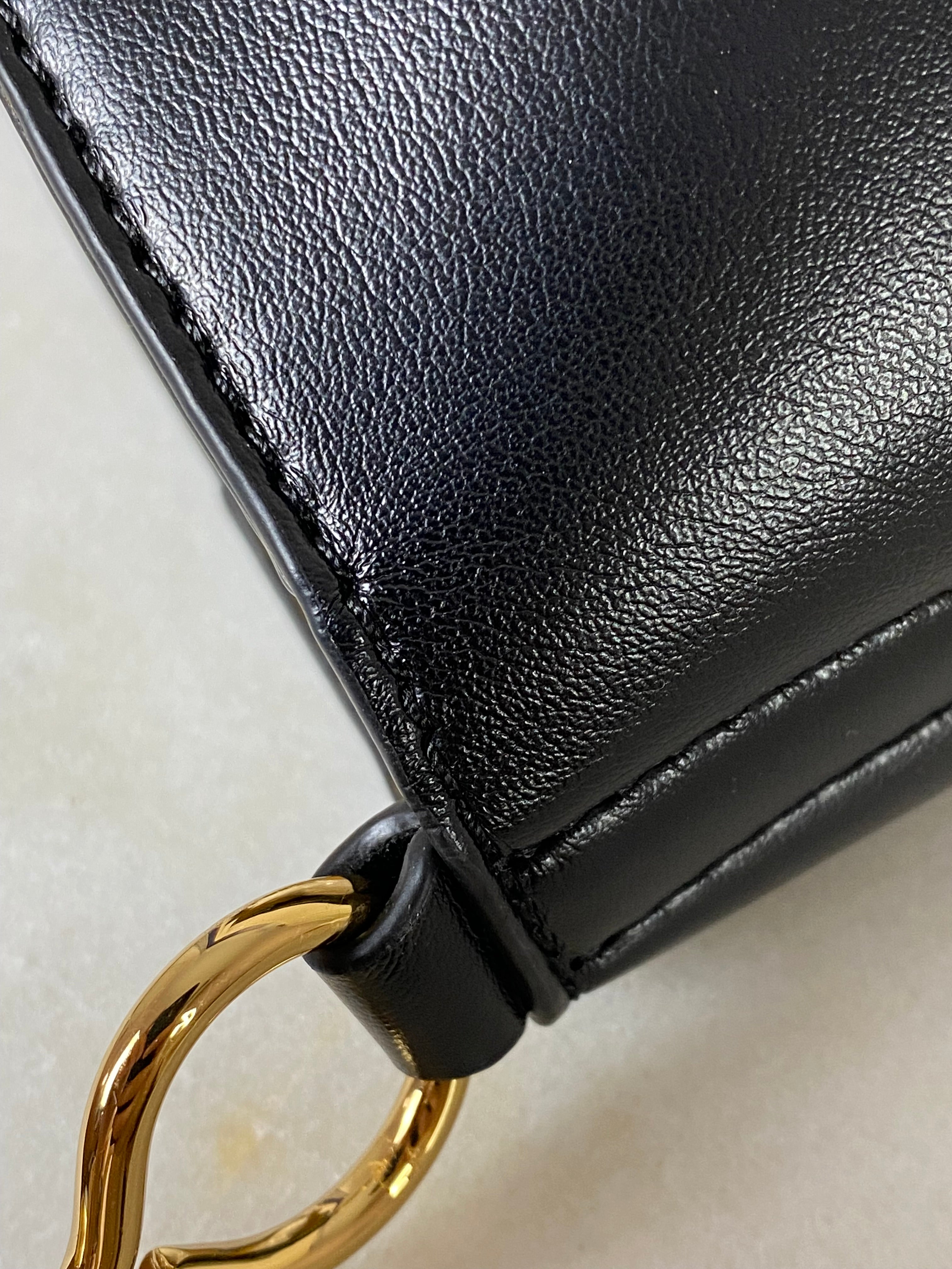 Stella Mccartney Black Logo Square Crossbody Bag W/ Strap-handbag-Stella Mccartney-The Closet Egypt