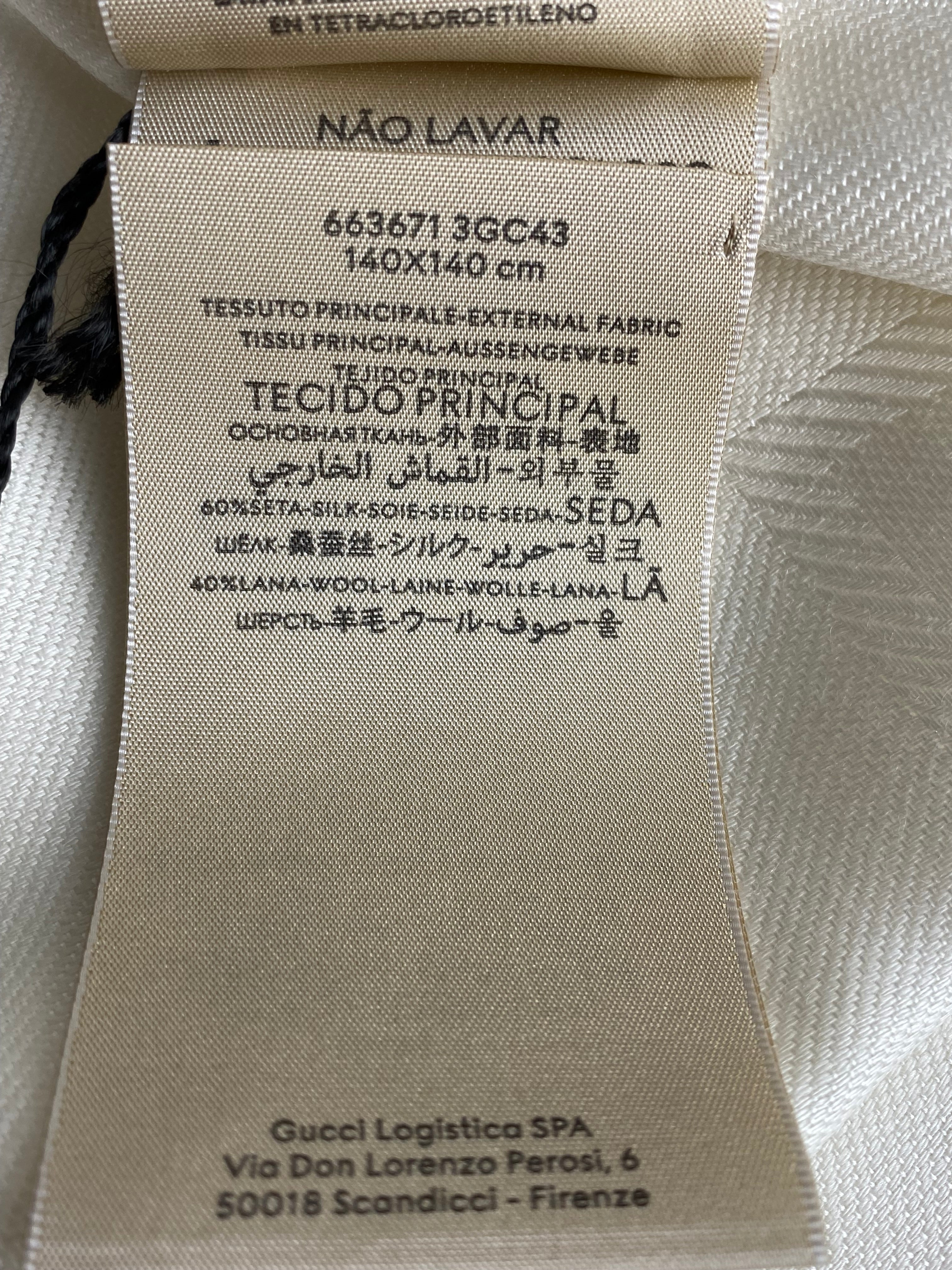 Gucci Off White GG Bamboo Scarf-Scarf-Gucci-The Closet Egypt