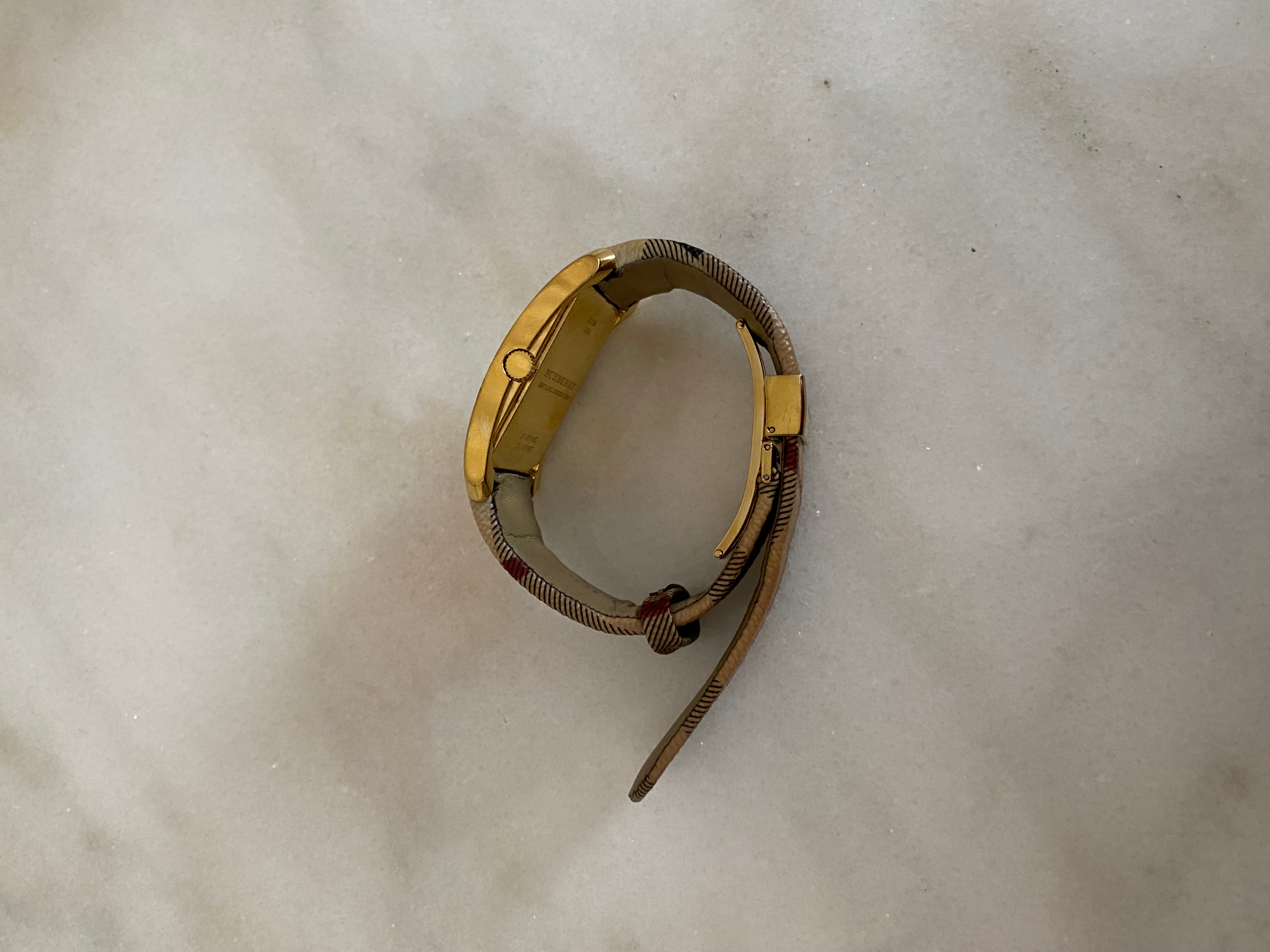Burberry Gold House Check Watch-Watch-Burberry-The Closet Egypt