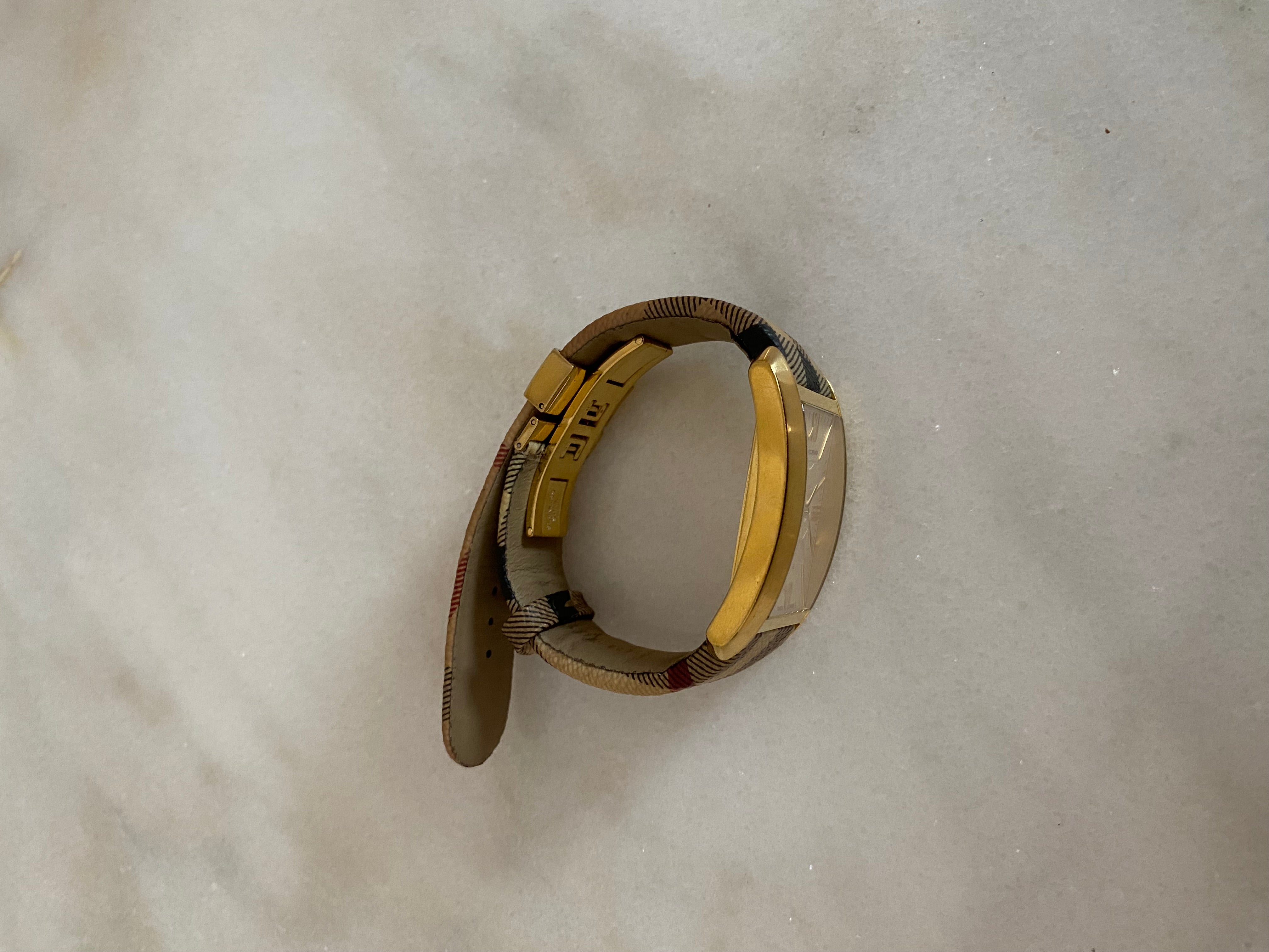 Burberry Gold House Check Watch-Watch-Burberry-The Closet Egypt