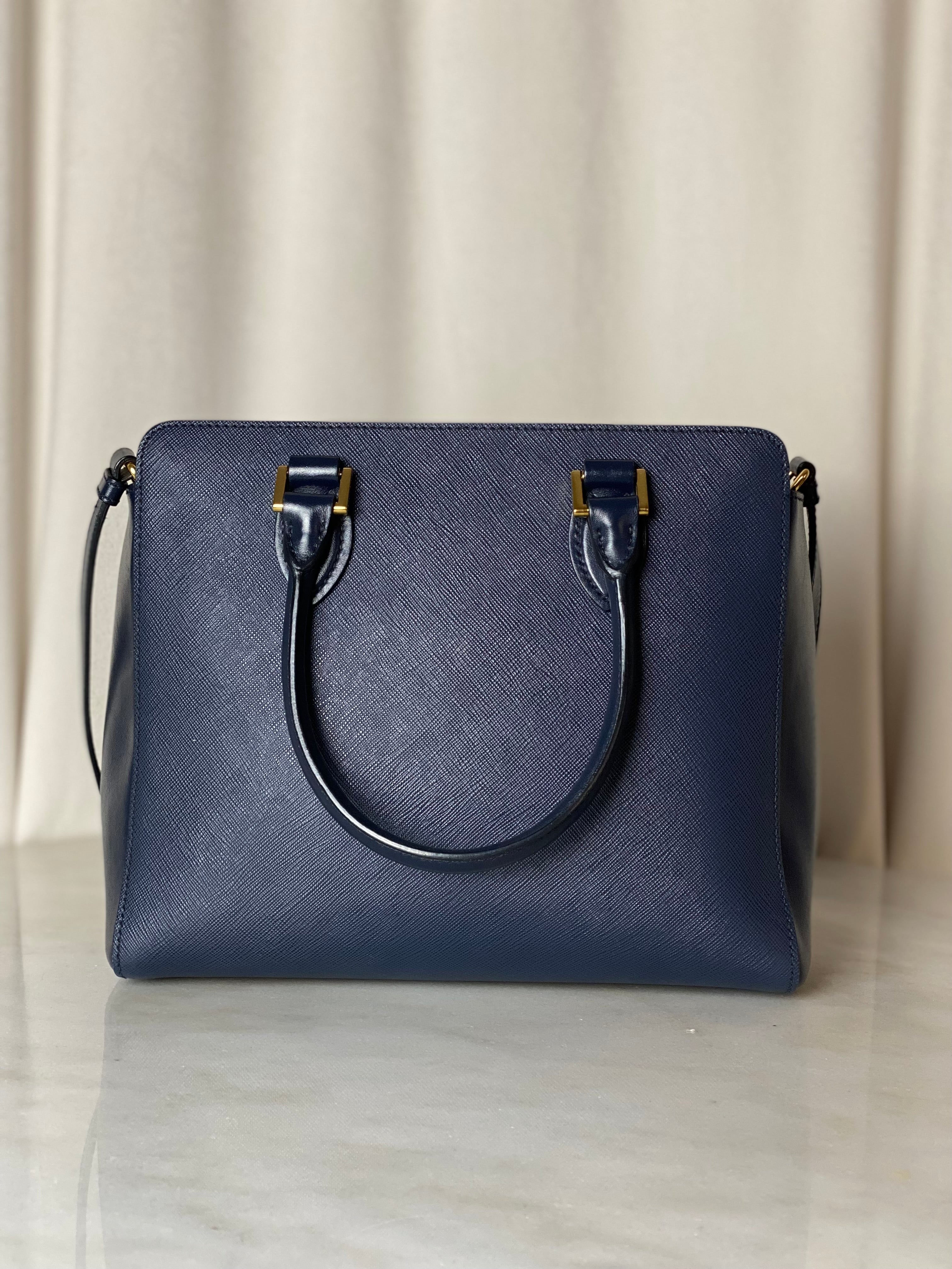 Prada Navy Tote Bag-handbag-Prada-The Closet Egypt