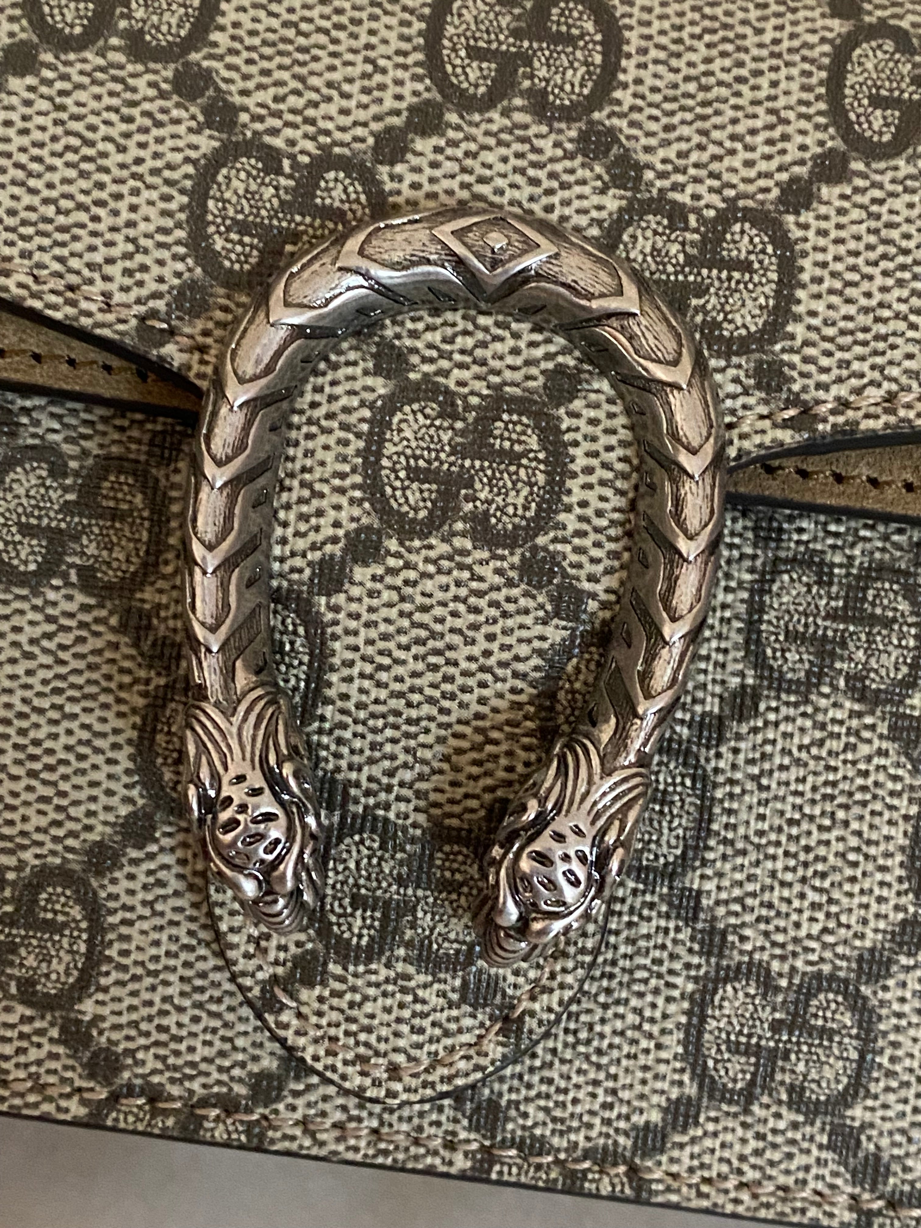 Gucci Beige Dionysus GG Supreme Super Mini Bag-handbag-Gucci-The Closet Egypt