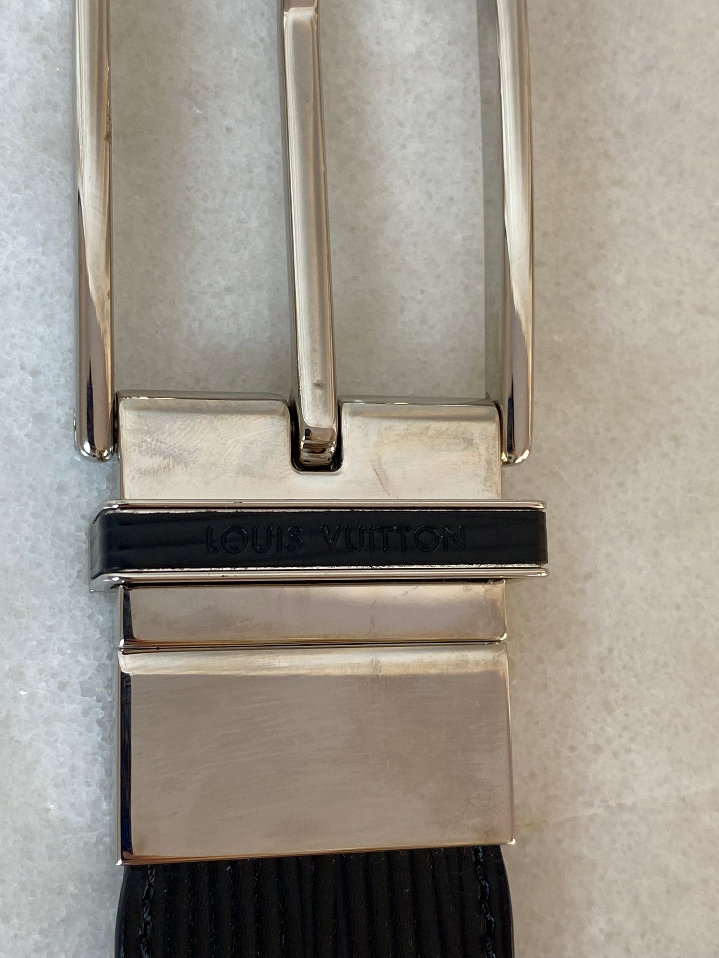 Louis Vuitton Black Smooth Slender Reversible Belt 38-Belt-Louis Vuitton-The Closet Egypt