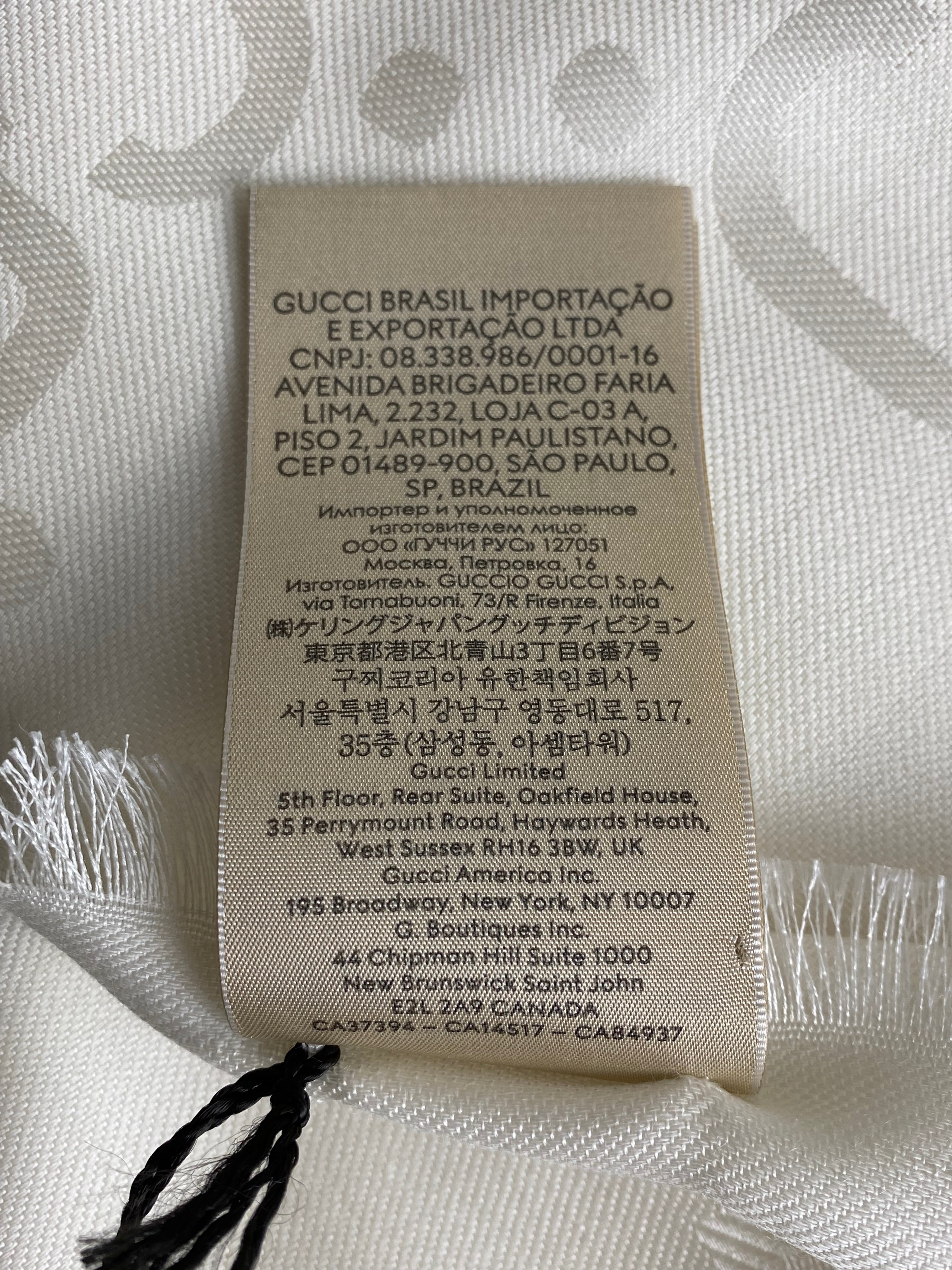 Gucci Off White GG Bamboo Scarf-Scarf-Gucci-The Closet Egypt