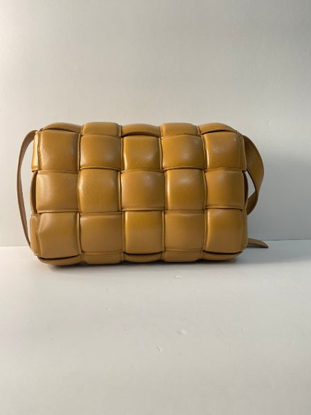 Bottega Veneta Camel Padded Cassette Crossbody Bag-handbag-Bottega Veneta-The Closet Egypt
