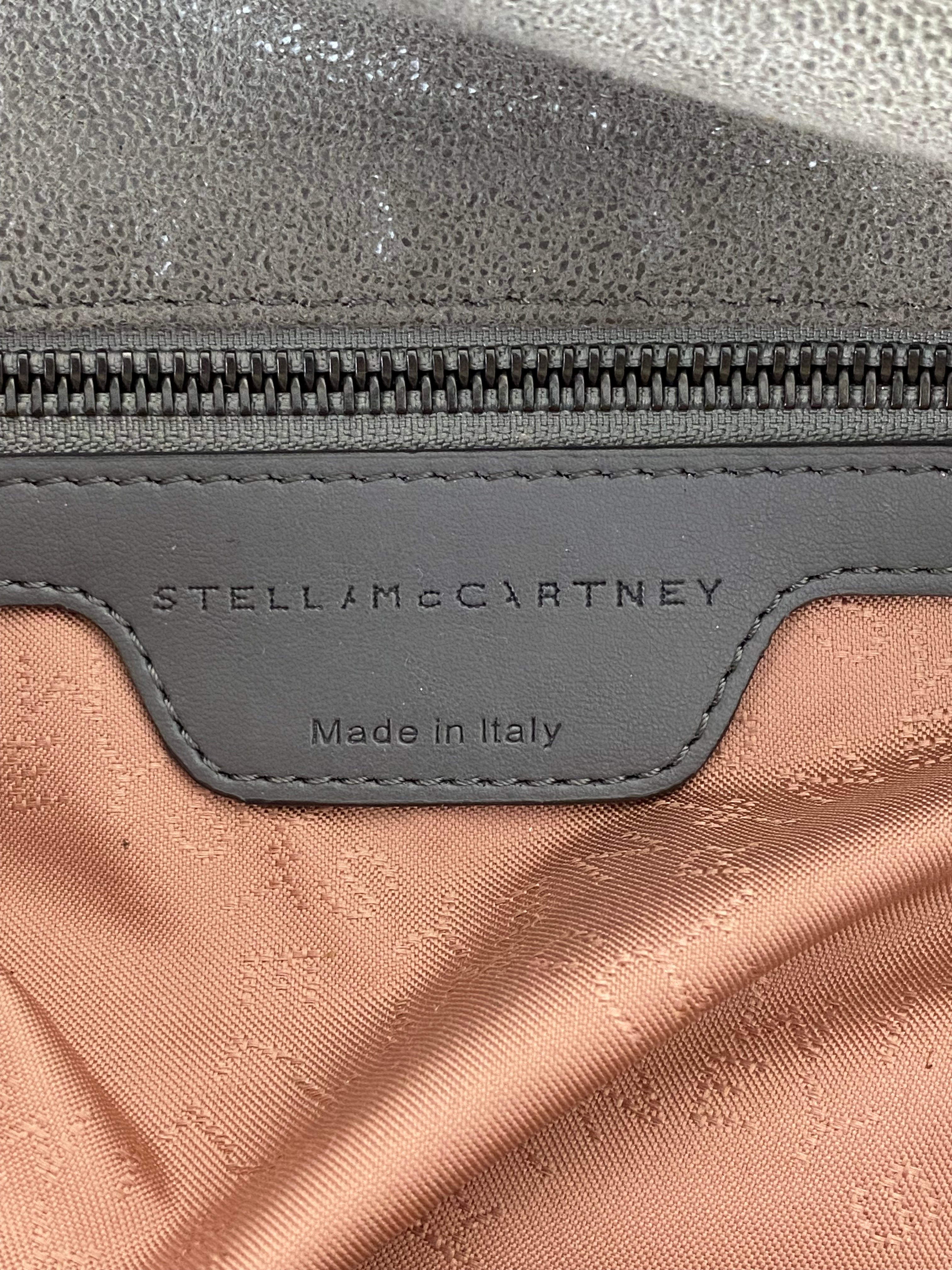 Stella Mccartney Grey Falabella Shoulder Bag W/ 2 Chain-handbag-Stella Mccartney-The Closet Egypt