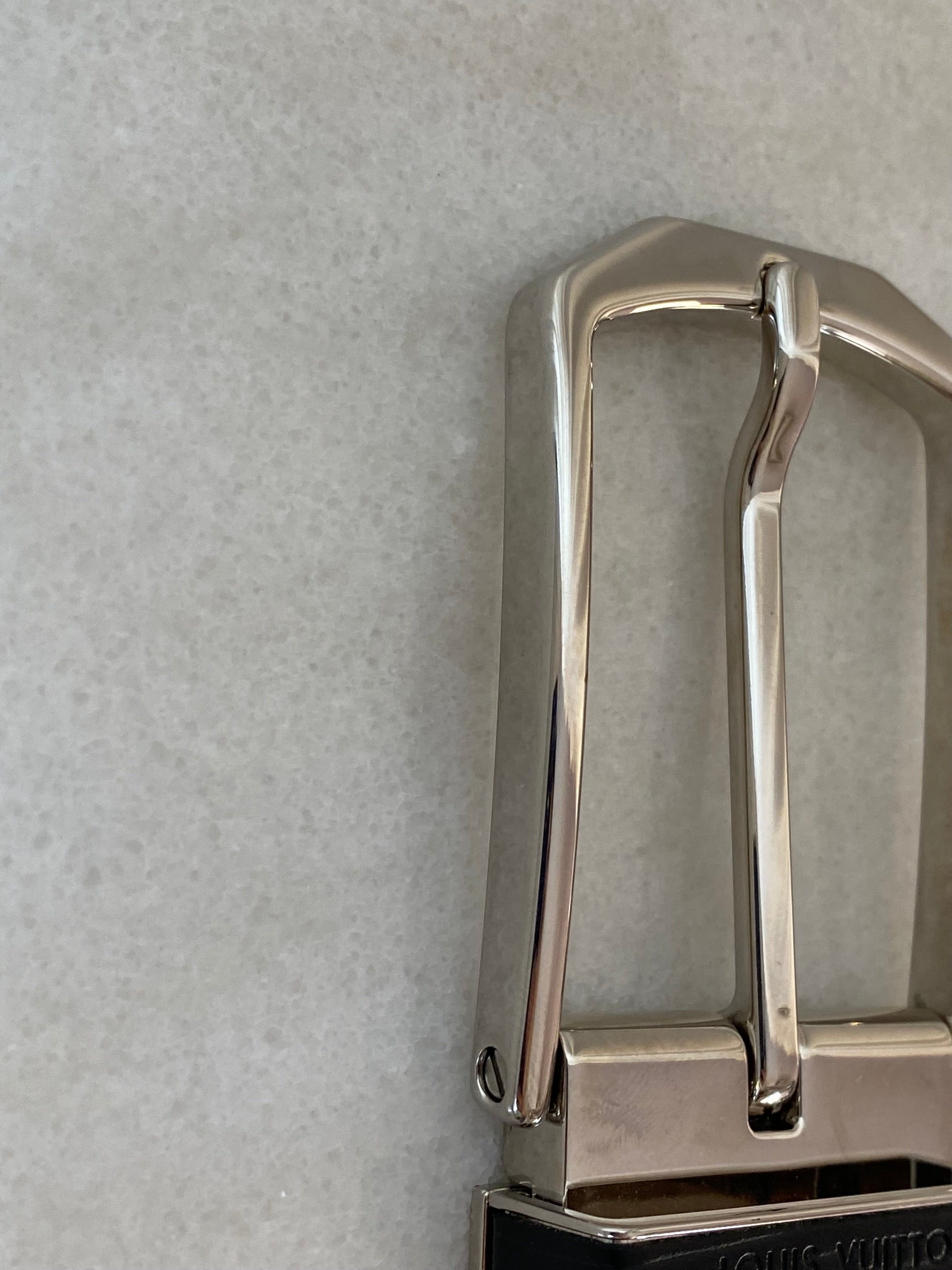 Louis Vuitton Black Smooth Slender Reversible Belt 38-Belt-Louis Vuitton-The Closet Egypt