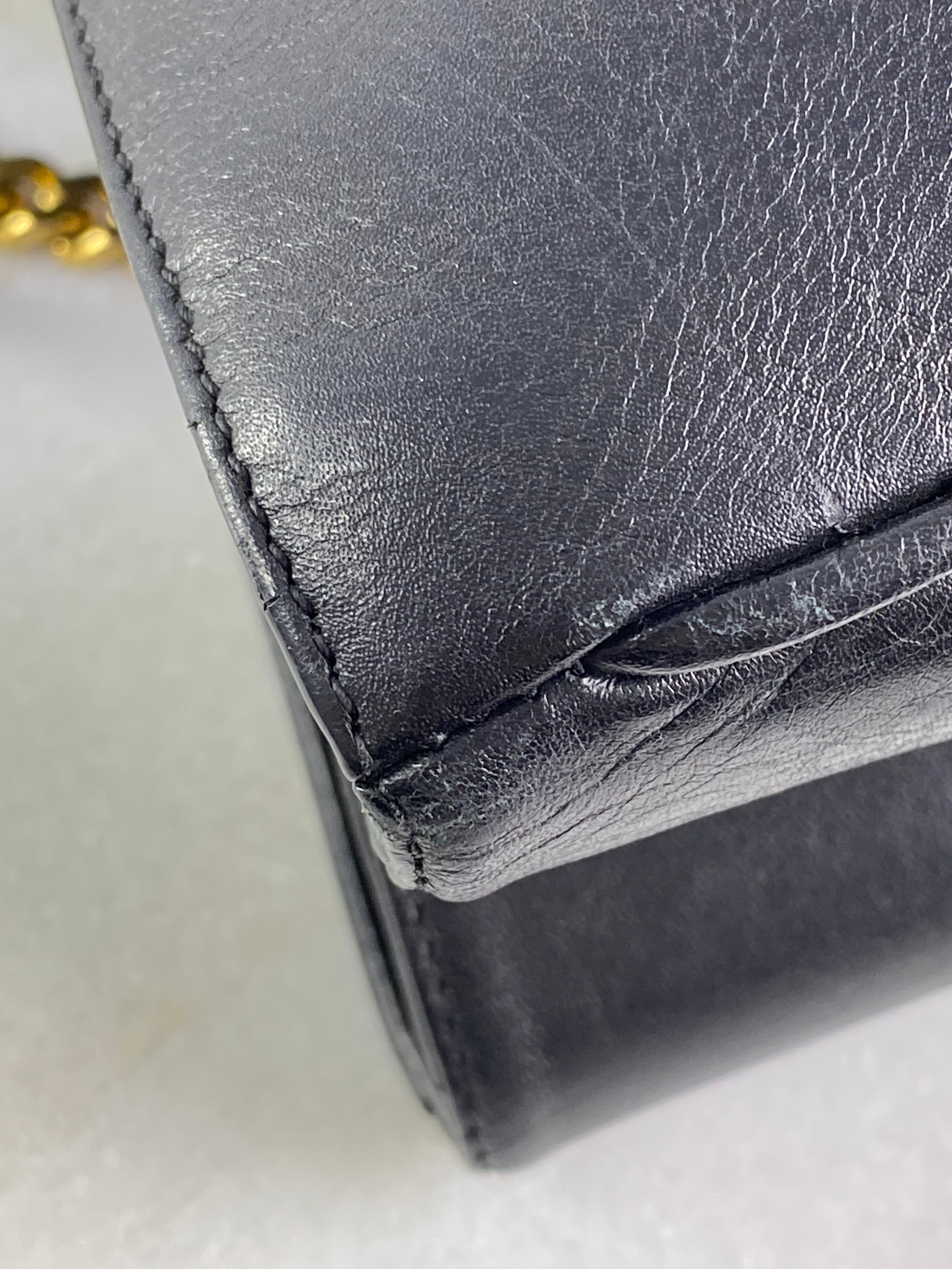 YSL Black Monogram Shopper Tote Bag