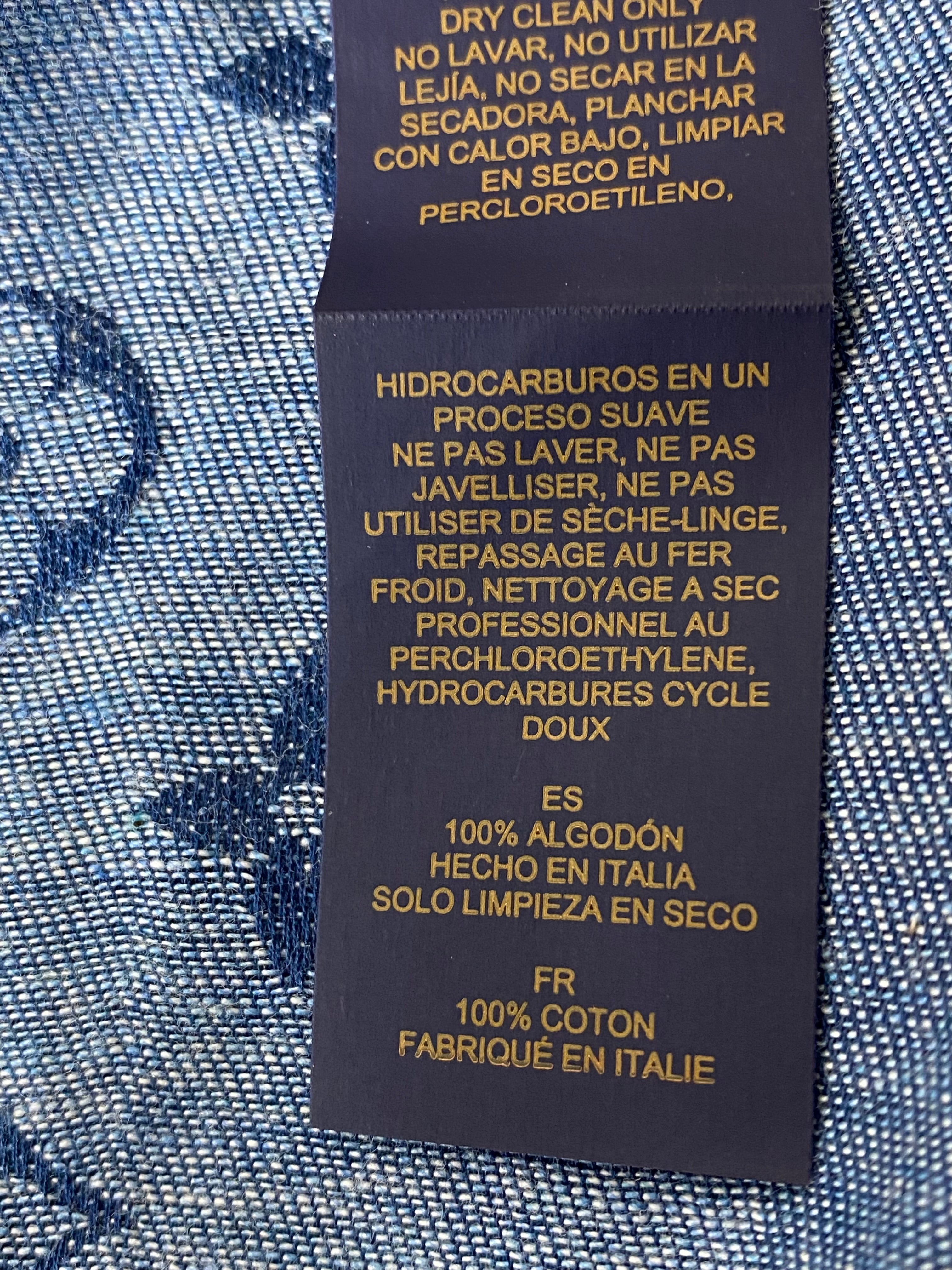 Louis Vuitton Monogram Denim Rectangle Long Scarf-Scarf-Louis Vuitton-The Closet Egypt