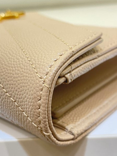 YSL Beige Cassandra Wallet-wallet-YSL-The Closet Egypt