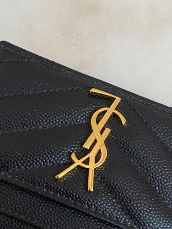 YSL Black Card Holder-Card Holder-YSL-The Closet Egypt
