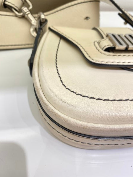Christian Dior White Mini d'fence Saddle Bag-handbag-Christian Dior-The Closet Egypt
