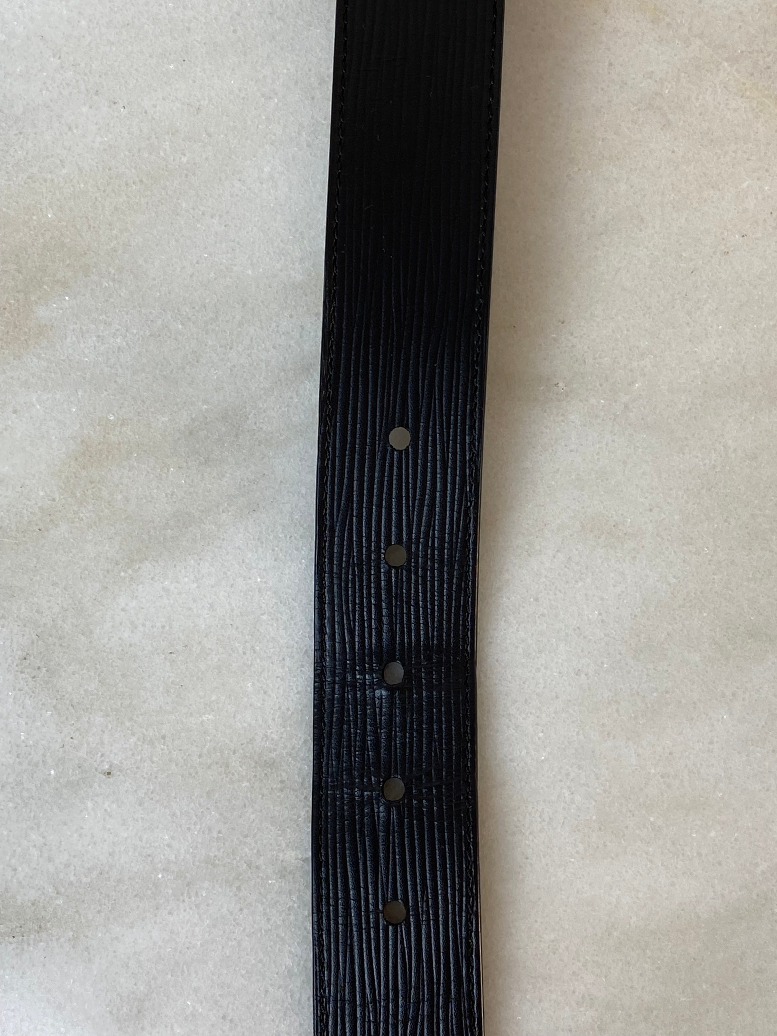 Louis Vuitton Black Smooth Slender Reversible Belt 38-Belt-Louis Vuitton-The Closet Egypt