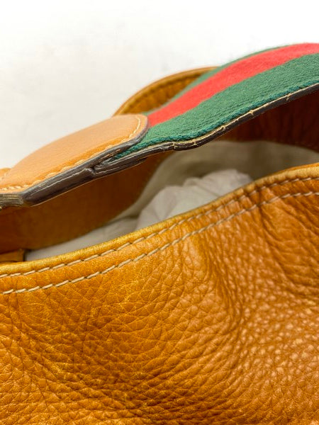 Gucci Brown Heritage Web Striped Hobo Bag-handbag-Gucci-The Closet Egypt