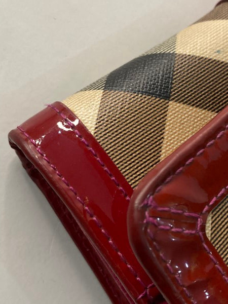 Burberry Red Nova Check Wallet-wallet-Burberry-The Closet Egypt