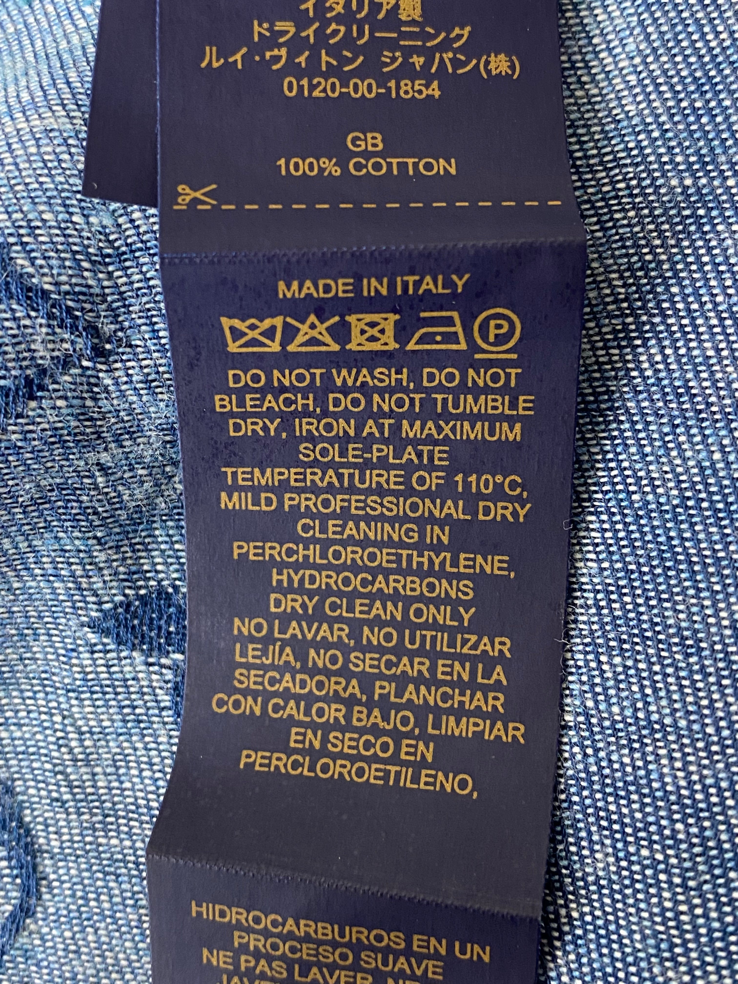 Louis Vuitton Monogram Denim Rectangle Long Scarf-Scarf-Louis Vuitton-The Closet Egypt