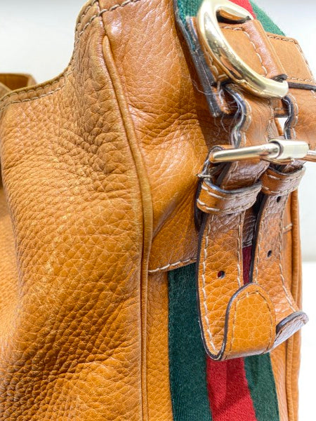 Gucci Brown Heritage Web Striped Hobo Bag-handbag-Gucci-The Closet Egypt