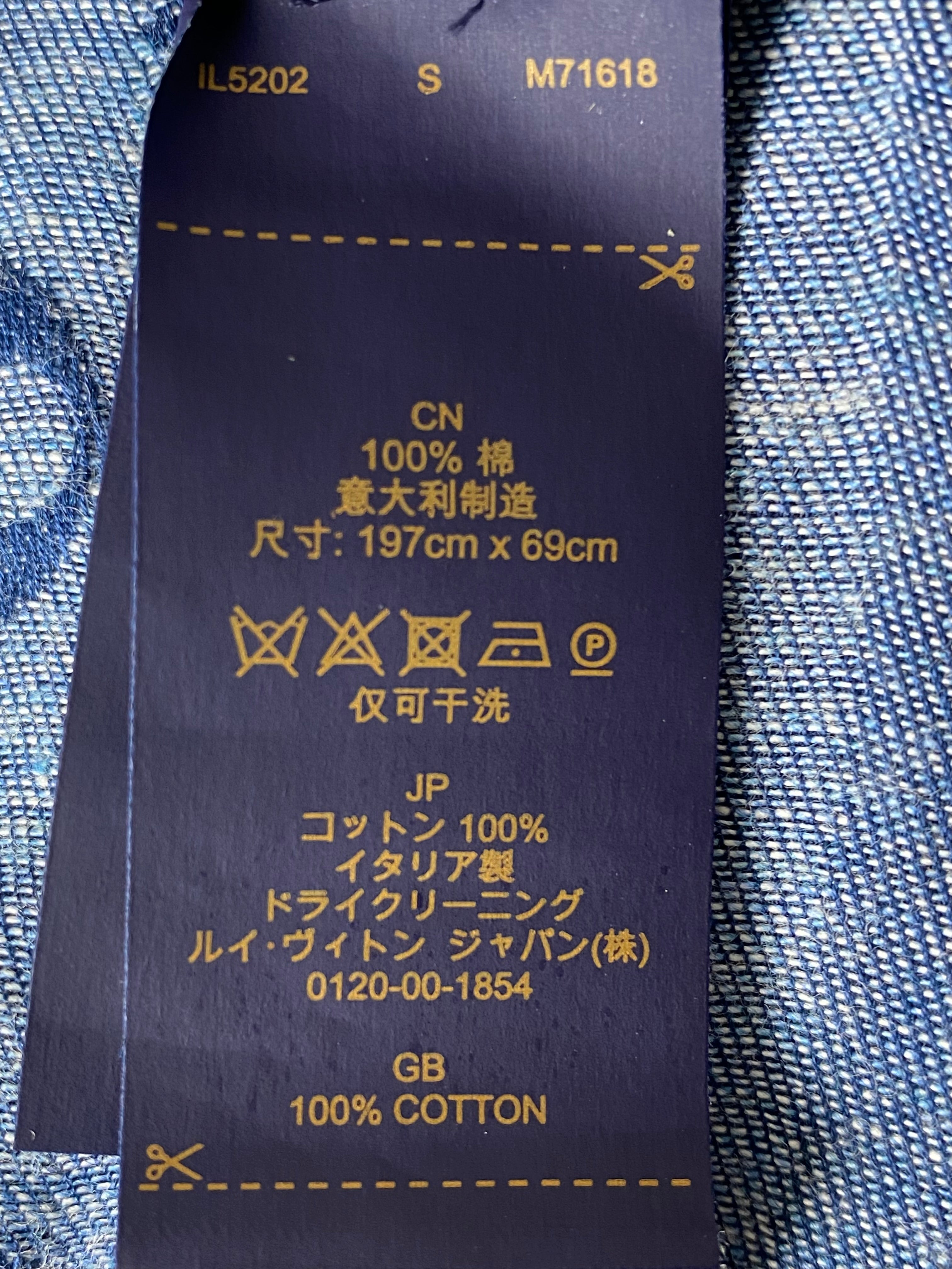 Louis Vuitton Monogram Denim Rectangle Long Scarf-Scarf-Louis Vuitton-The Closet Egypt