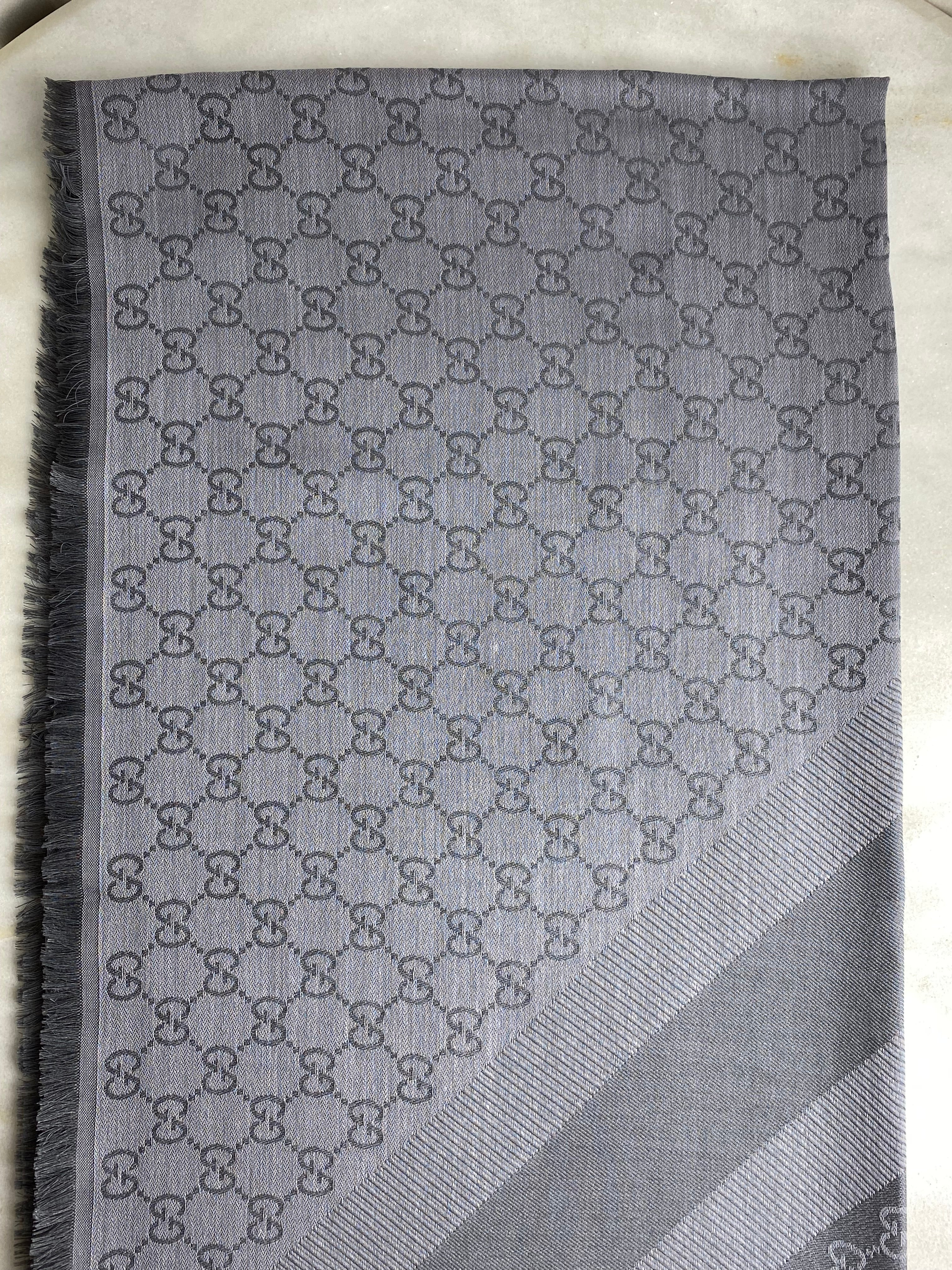 Gucci Light Grey GG Scarf-Scarf-Gucci-The Closet Egypt