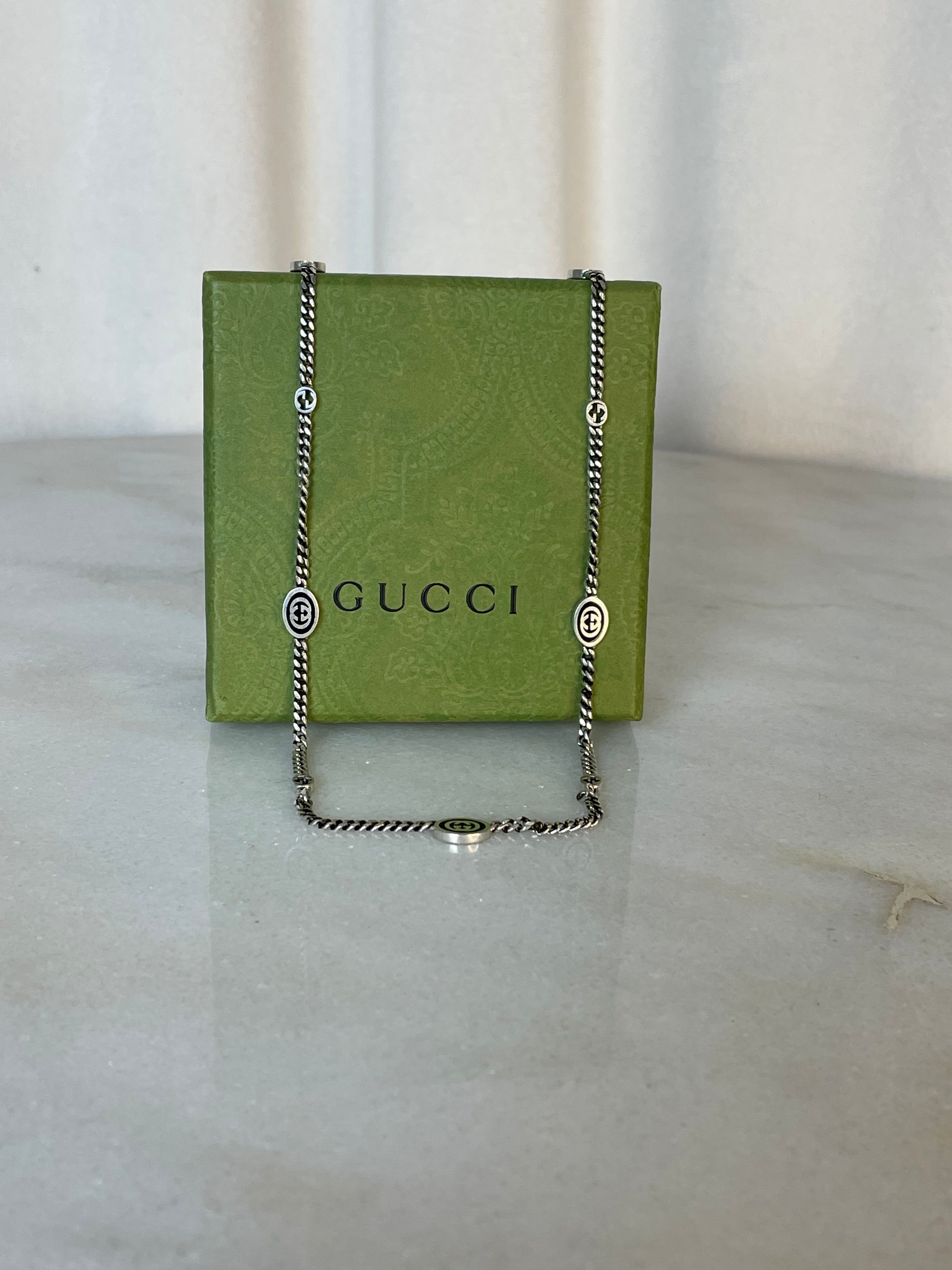 Gucci Black Interlocking Necklace-Necklaces-Gucci-The Closet Egypt
