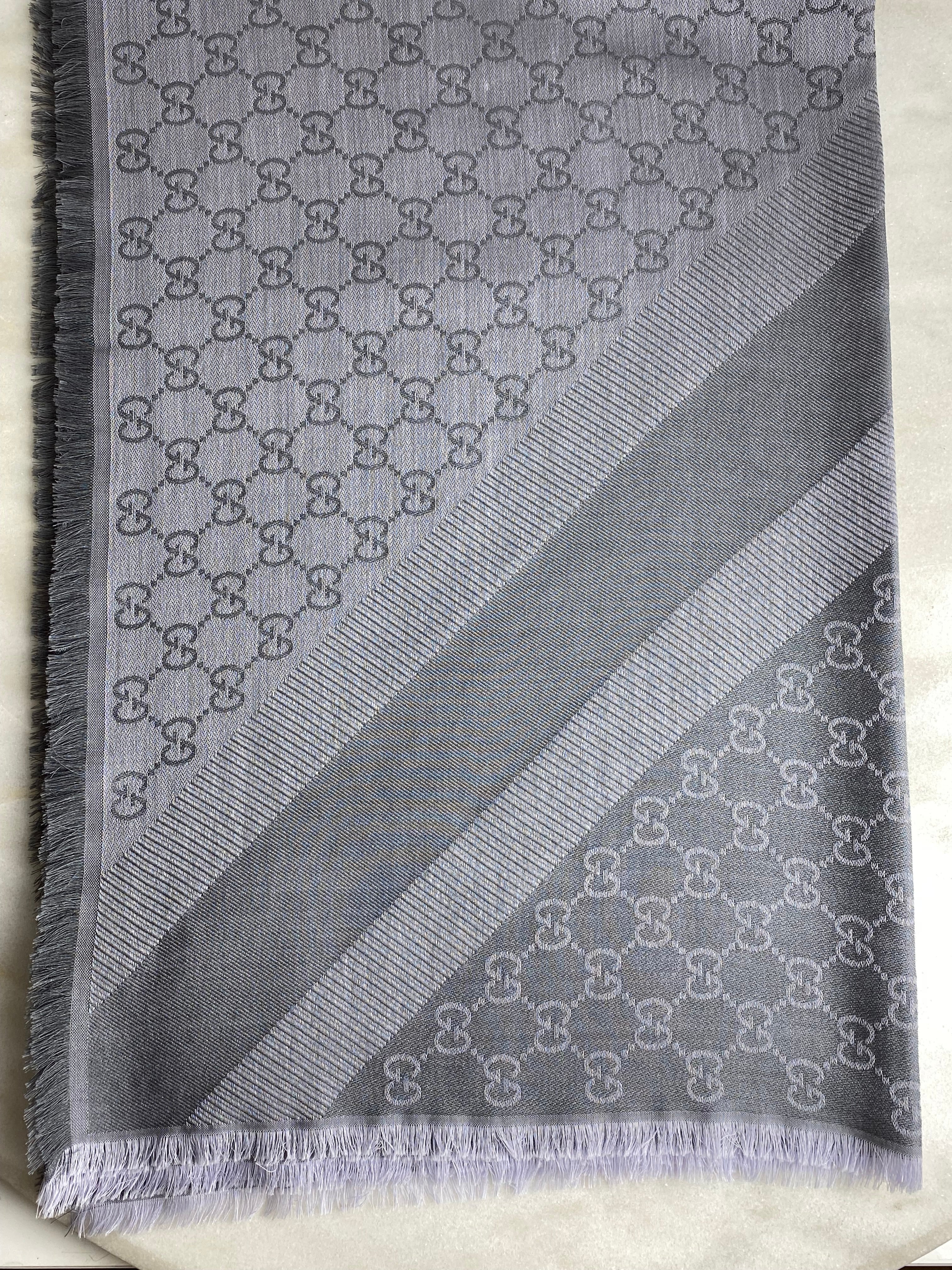 Gucci Light Grey GG Scarf-Scarf-Gucci-The Closet Egypt