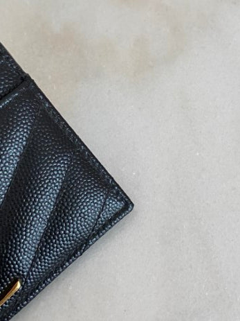 YSL Black Card Holder-Card Holder-YSL-The Closet Egypt