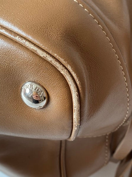 Prada Camel Fringe Bucket Bag-handbag-Prada-The Closet Egypt