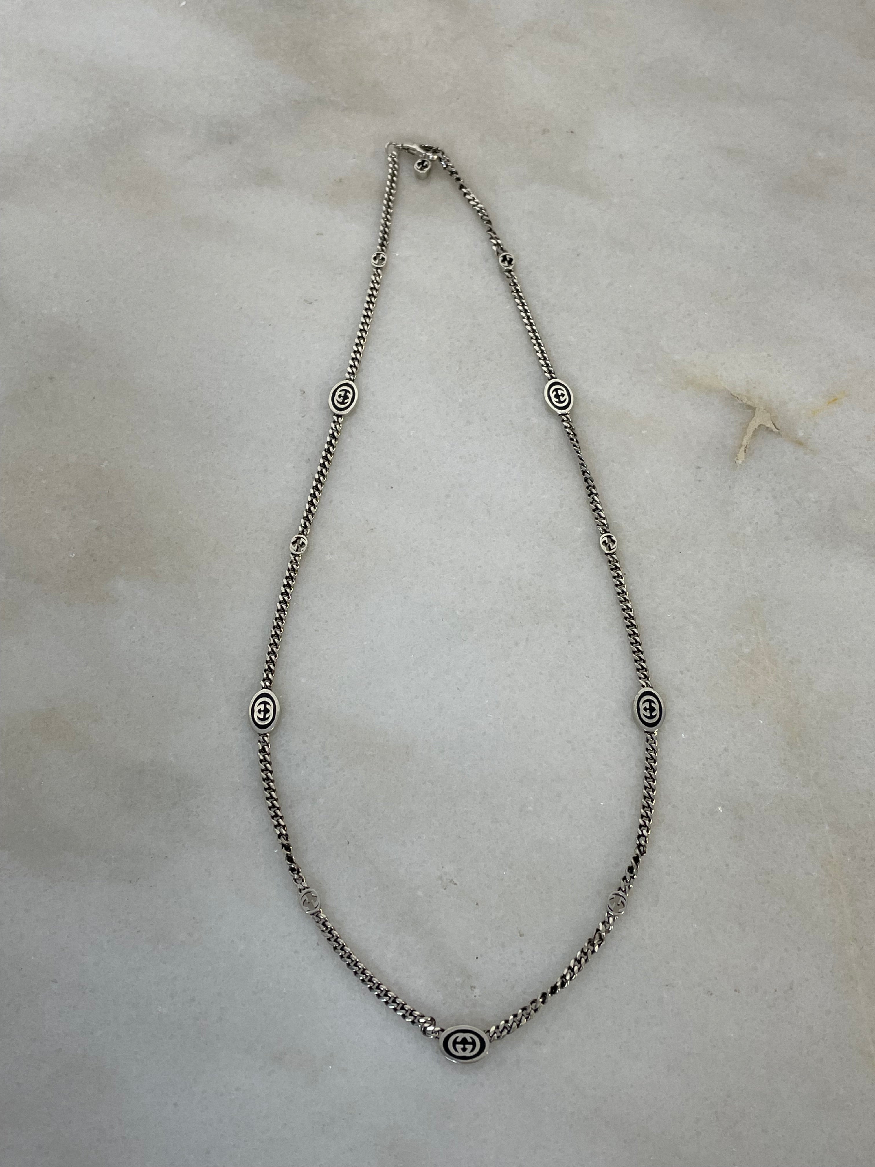 Gucci Black Interlocking Necklace-Necklaces-Gucci-The Closet Egypt