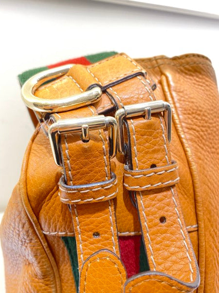 Gucci Brown Heritage Web Striped Hobo Bag-handbag-Gucci-The Closet Egypt