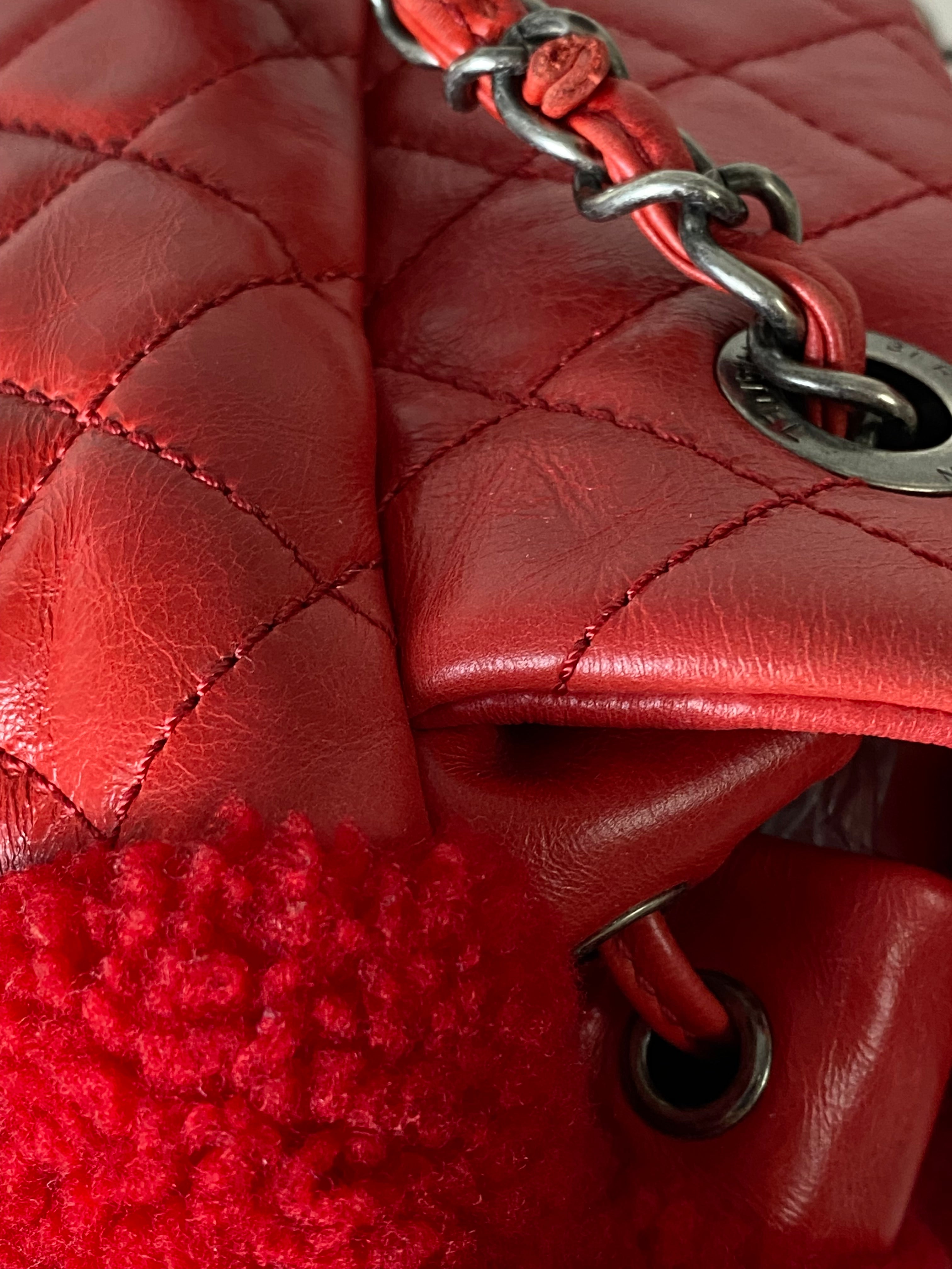 Chanel Red Classic Mountain Quilted Backpack Bag-Backpack-Chanel-The Closet Egypt