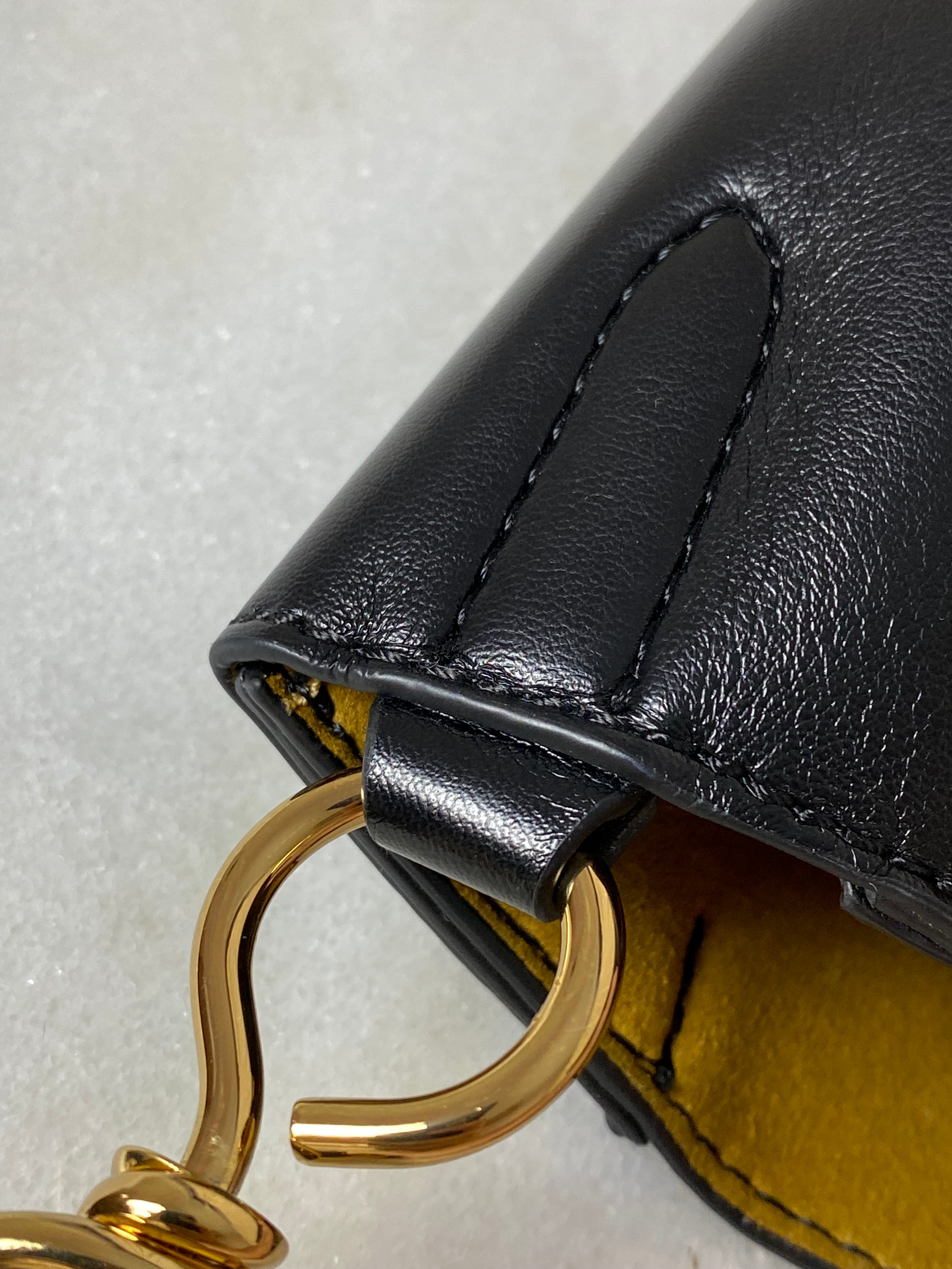 Stella Mccartney Black Logo Square Crossbody Bag W/ Strap-handbag-Stella Mccartney-The Closet Egypt