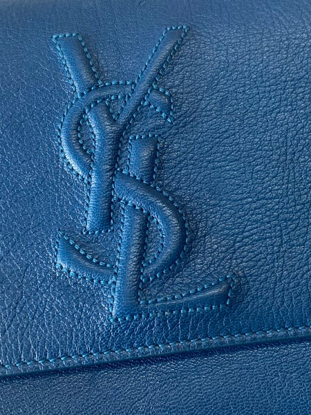 YSL Blue Belle De Jour Clutch-Clutch-YSL-The Closet Egypt