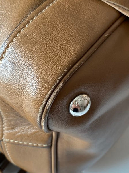 Prada Camel Fringe Bucket Bag-handbag-Prada-The Closet Egypt