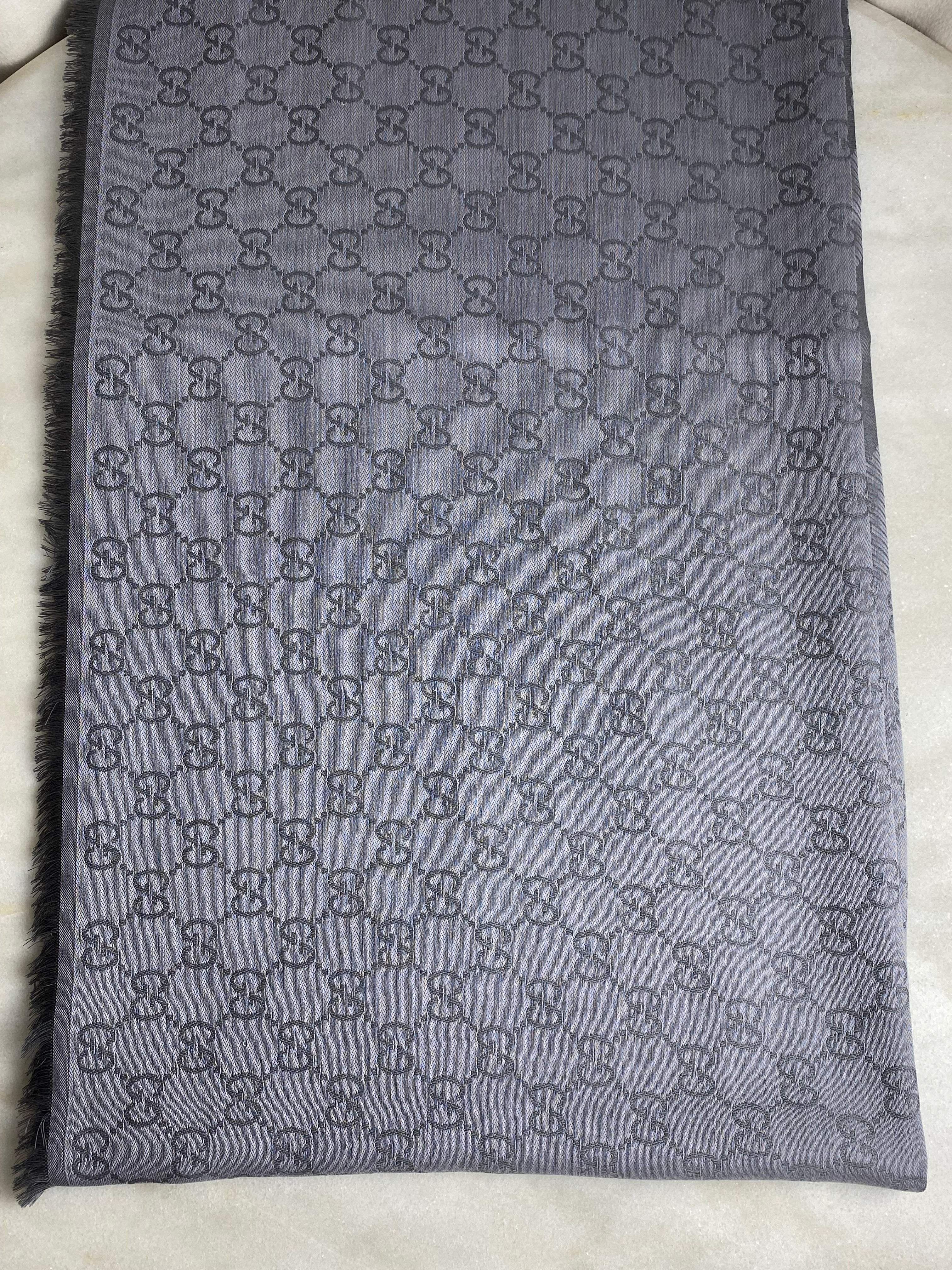 Gucci Light Grey GG Scarf-Scarf-Gucci-The Closet Egypt