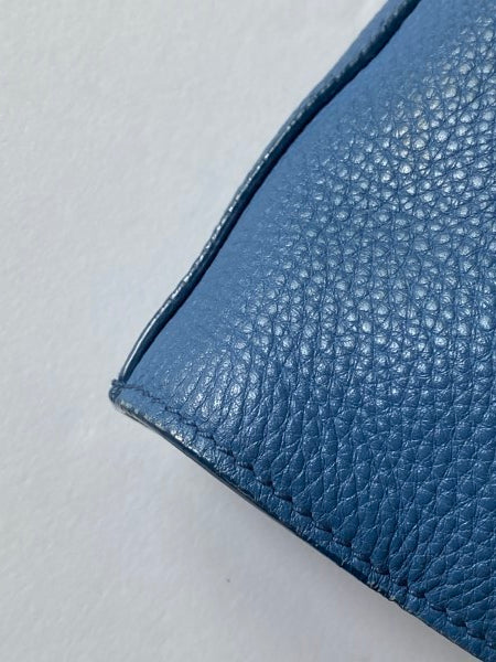 Prada Blue Vitello Daino Vertical Convertible Tote Bag-handbag-Prada-The Closet Egypt