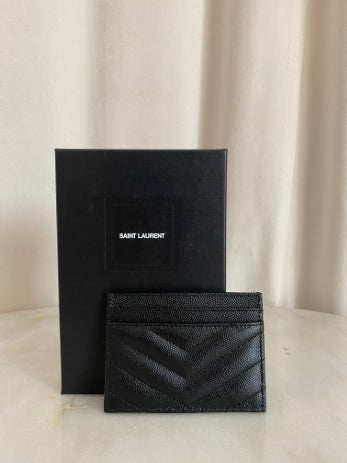 YSL Black Card Holder-Card Holder-YSL-The Closet Egypt