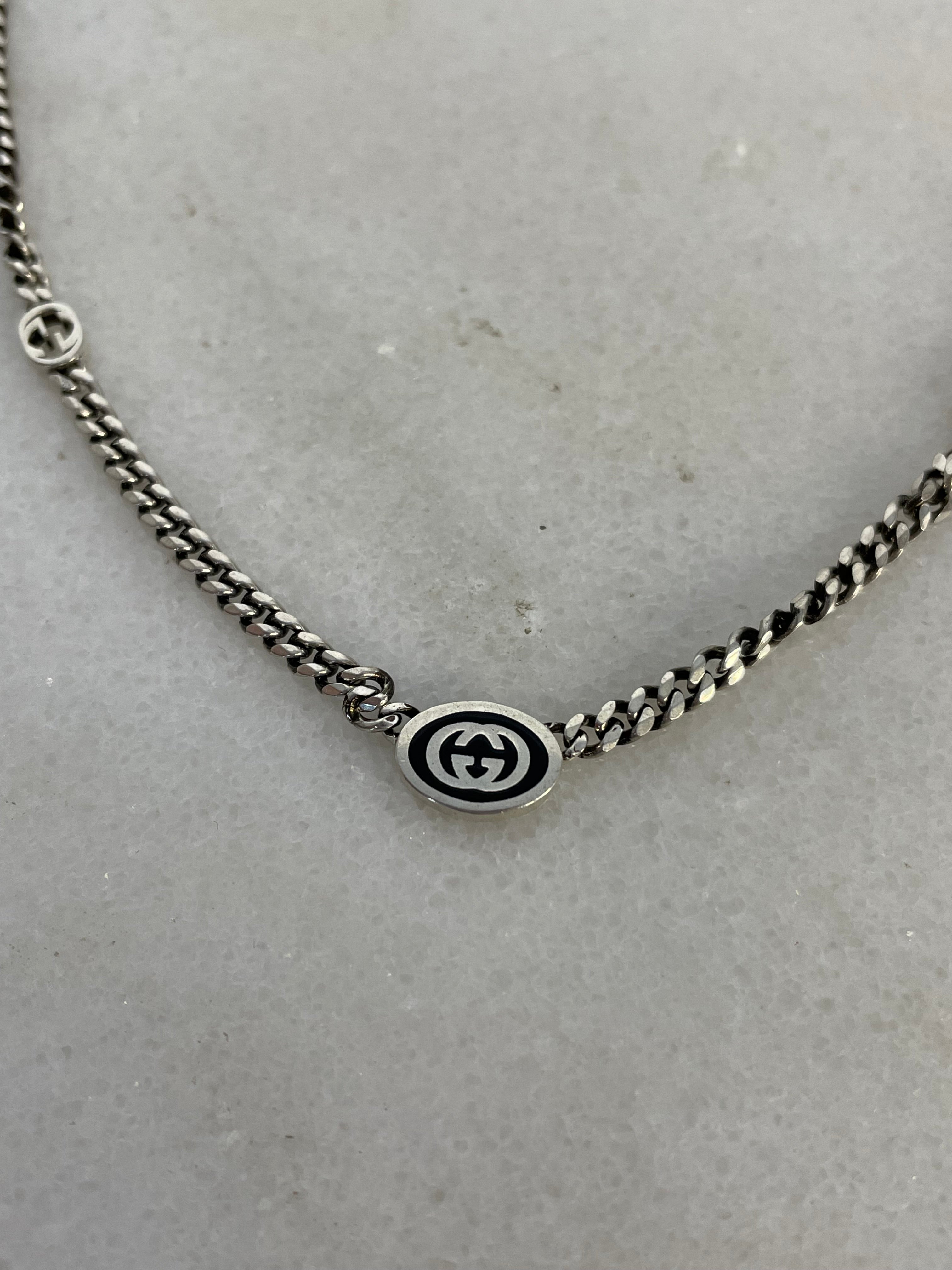 Gucci Black Interlocking Necklace-Necklaces-Gucci-The Closet Egypt