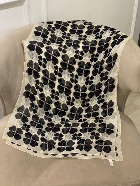 Christian Dior Bicolor Rectangular Scarf-Scarf-Christian Dior-The Closet Egypt